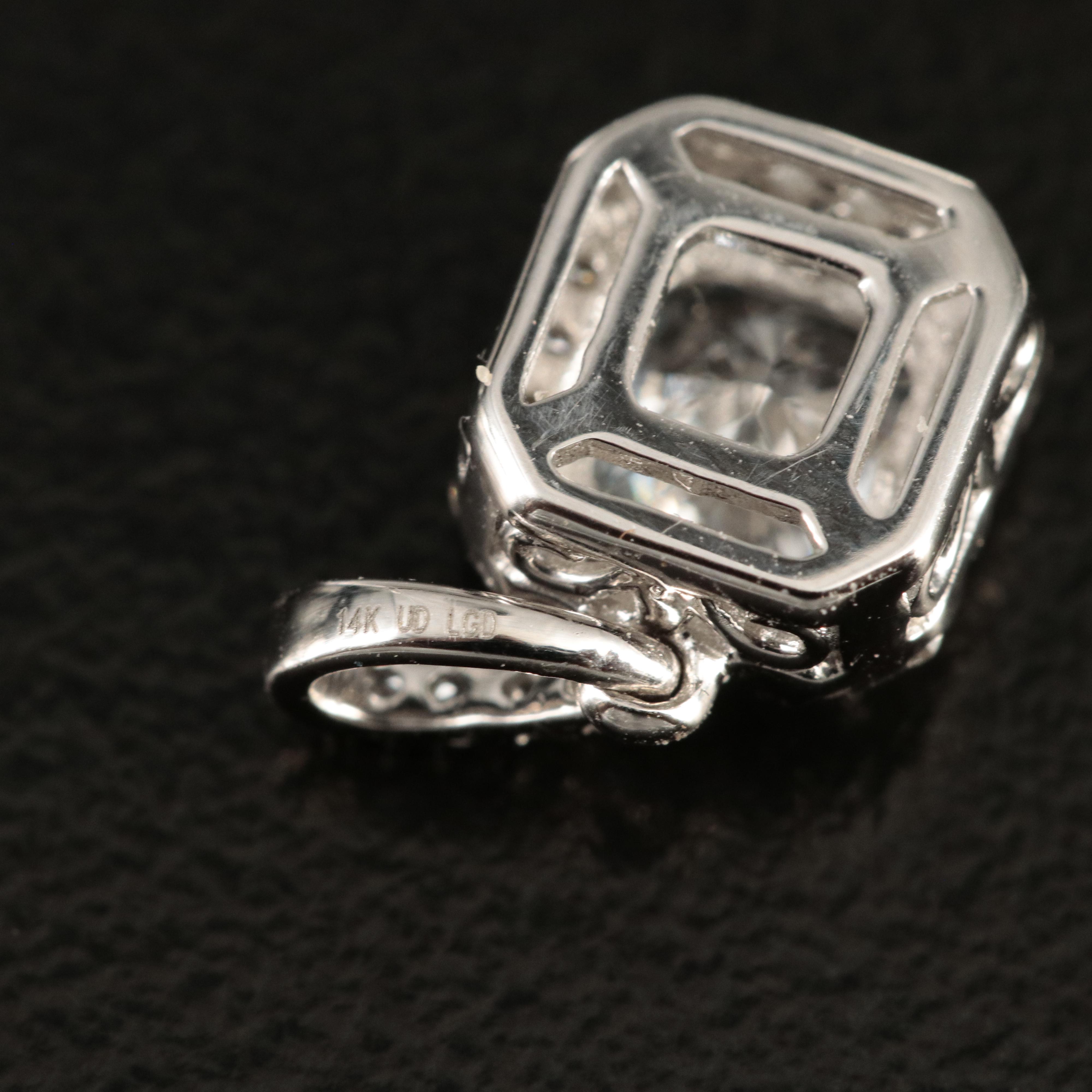 14K 0.72 CTW Lab Grown Diamond Pendant