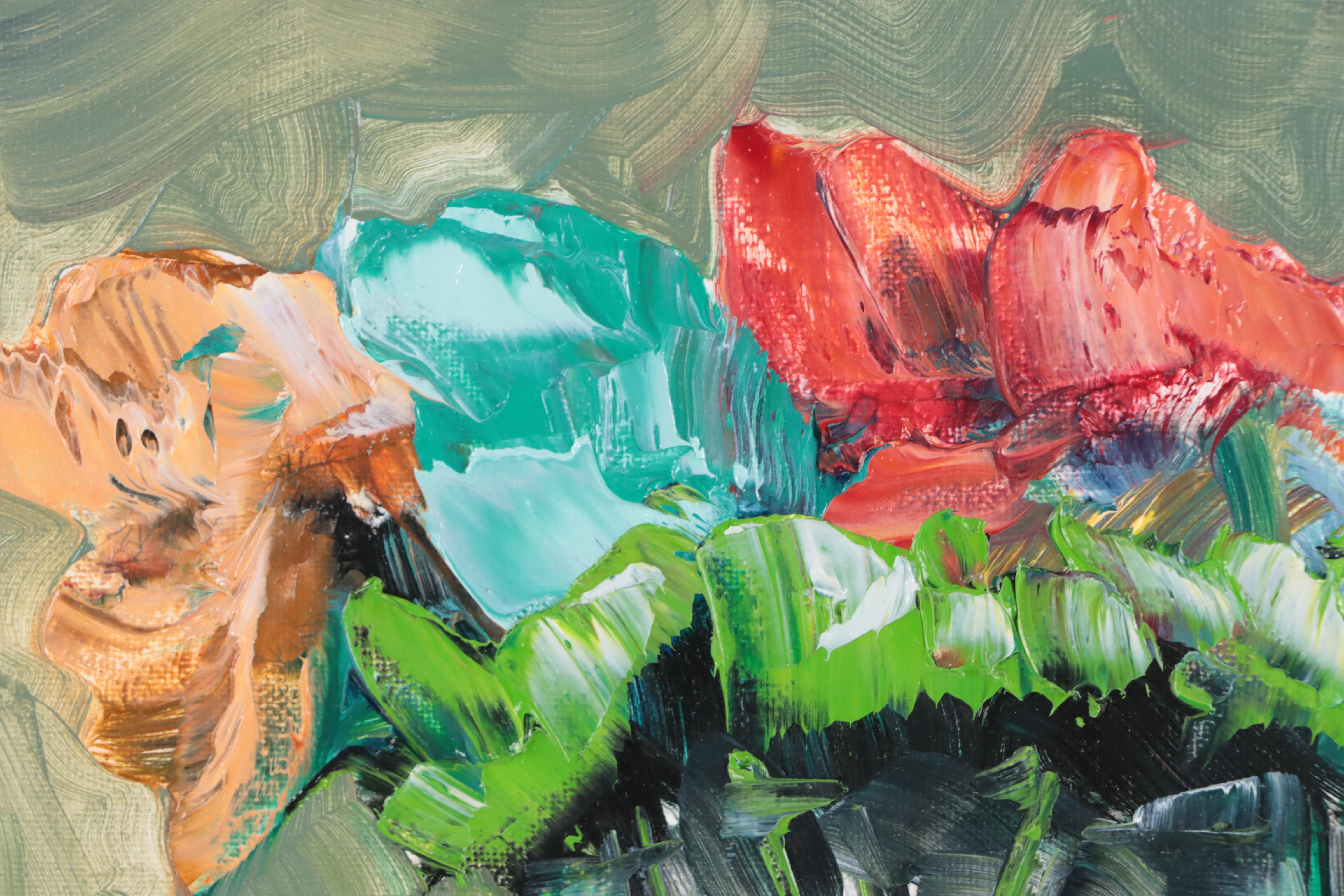 José M. Lima Floral Still Life Oil Painting, 2023