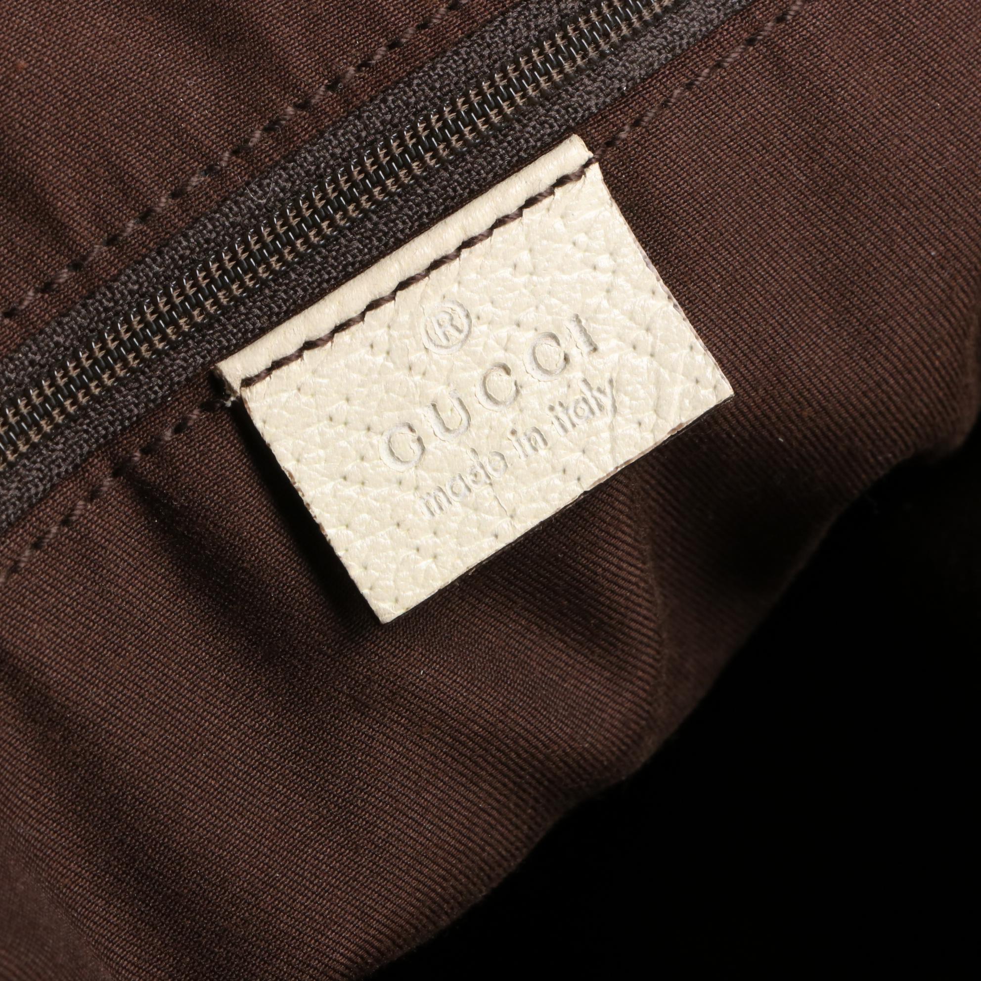 Gucci Princy GG Canvas and Cinghiale Leather Shoulder Bag