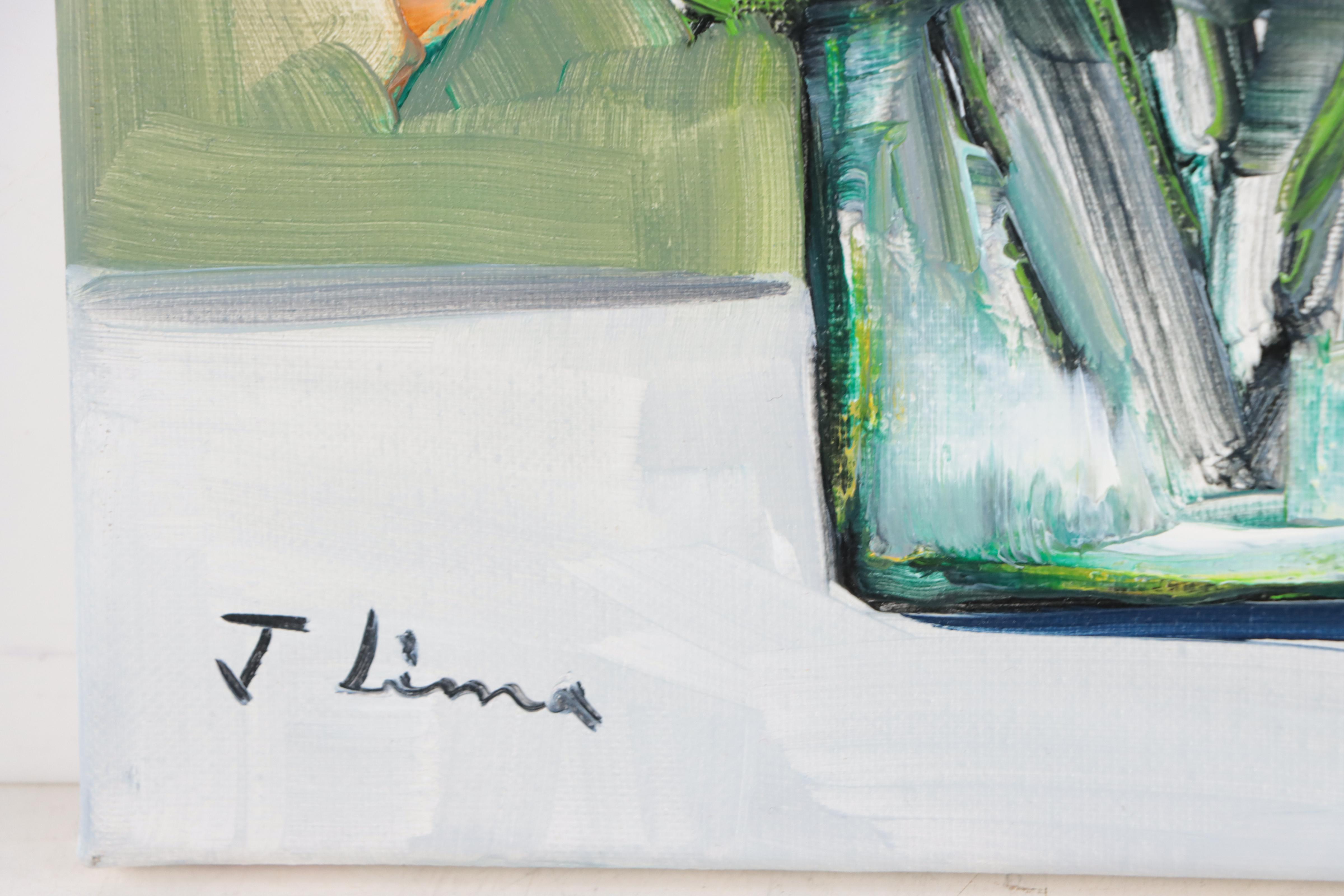 José M. Lima Floral Still Life Oil Painting, 2023