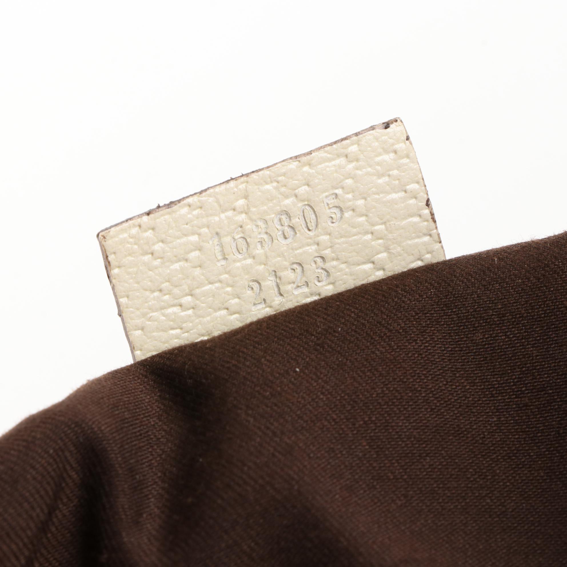 Gucci Princy GG Canvas and Cinghiale Leather Shoulder Bag