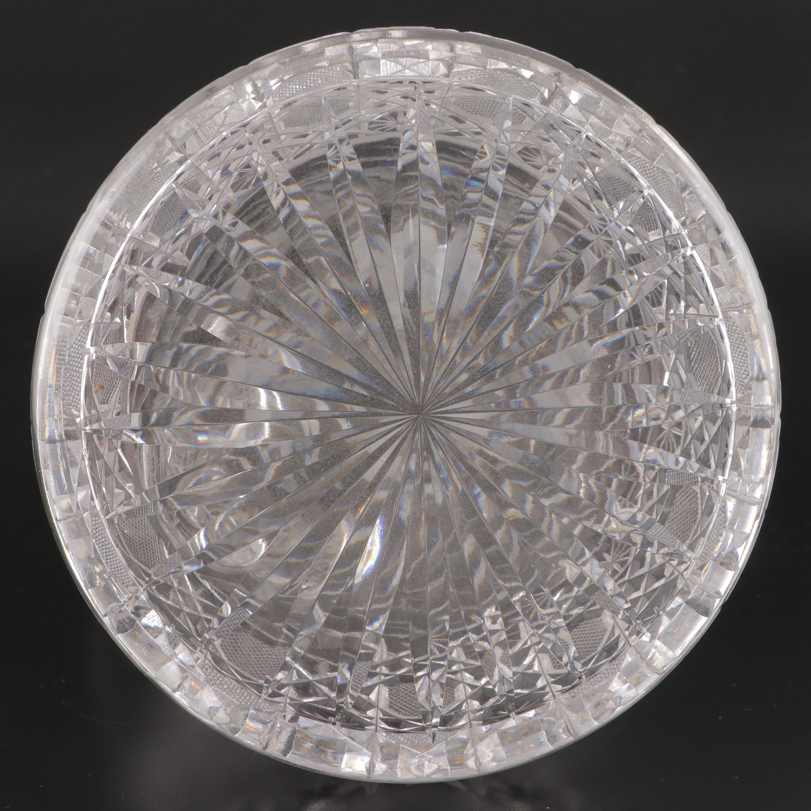 Wheel Cut Crystal Pitcher