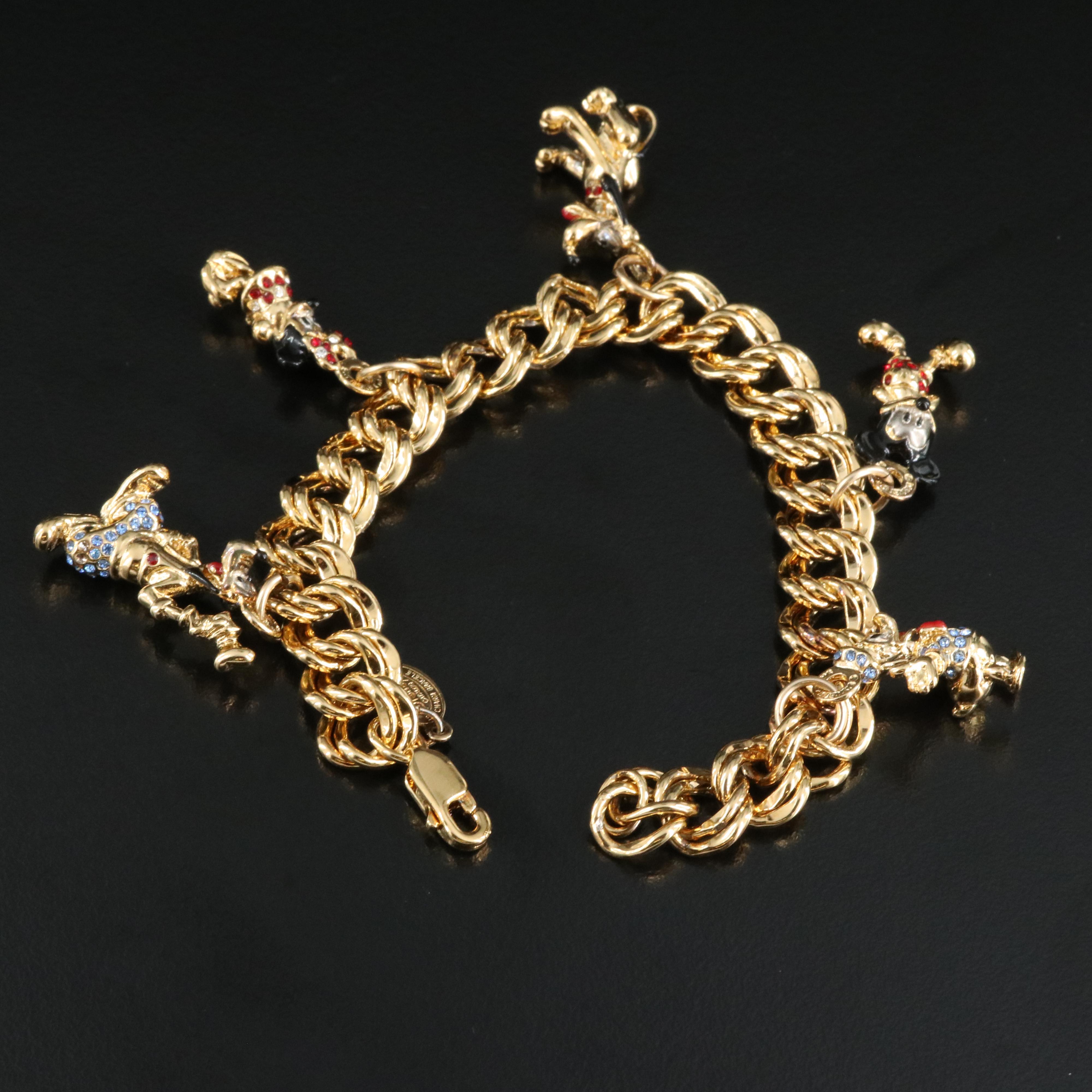 1997 Disney Limited Edition Classic Character Charm Bracelet in Sterling