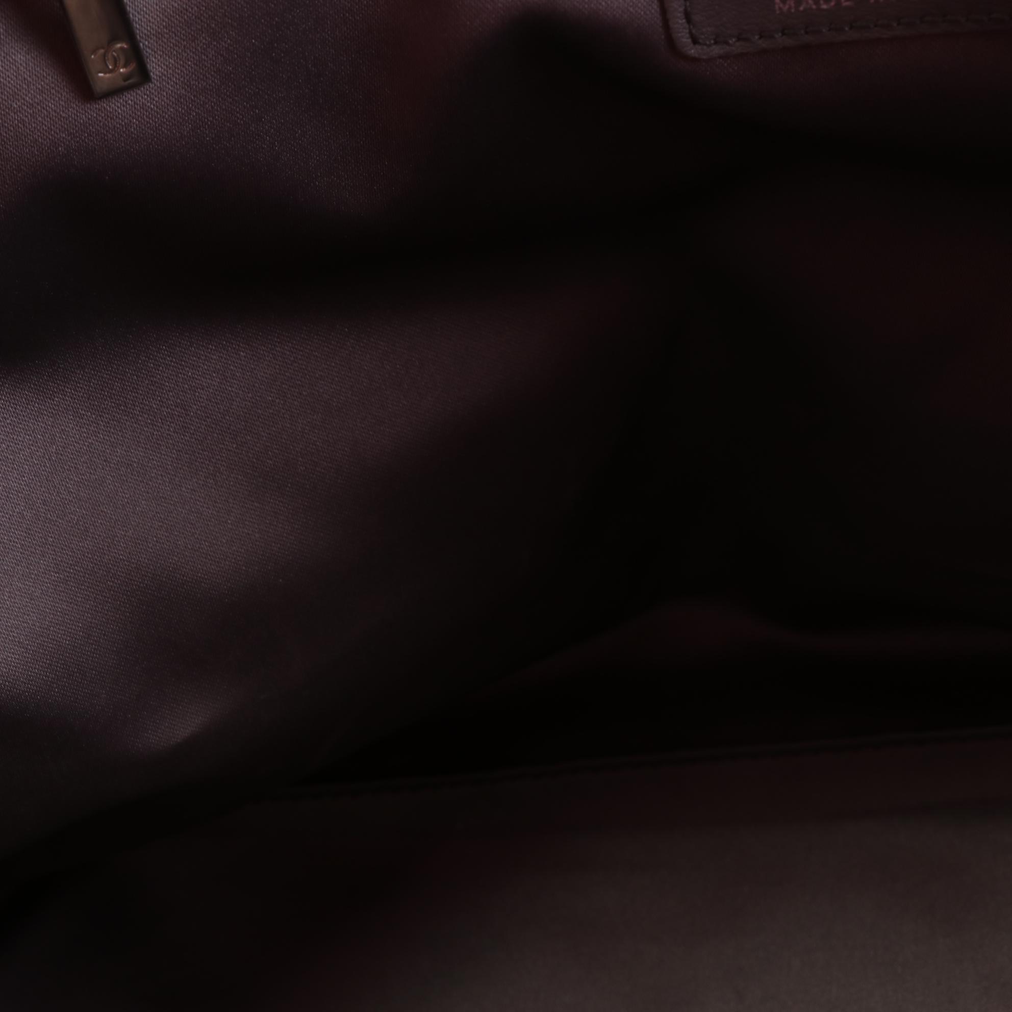 Chanel Pink CC Vinyl Quilted Funny Tweed Tote