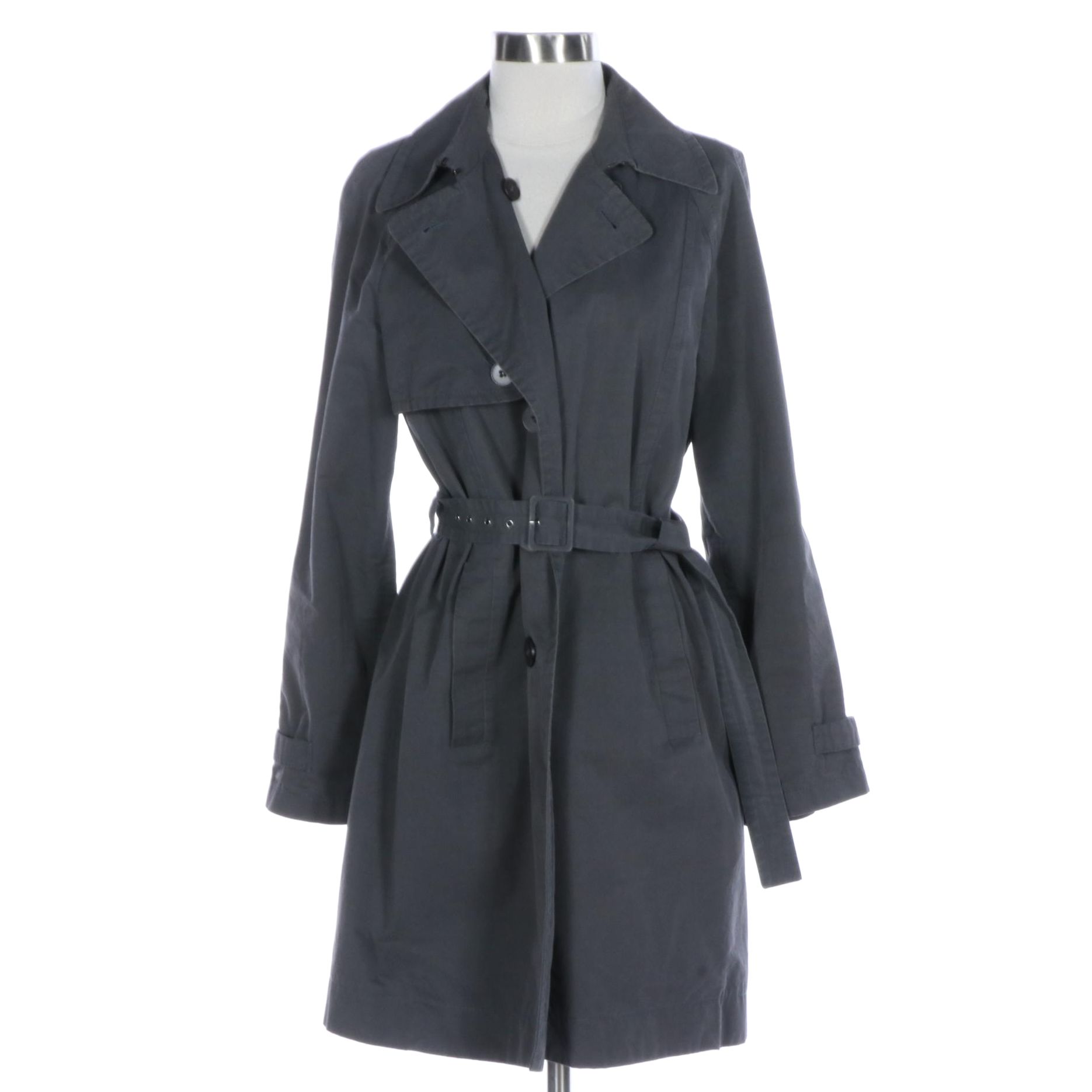 BOSS Hugo Boss Single-Breasted Trench Coat in Cotton Blend