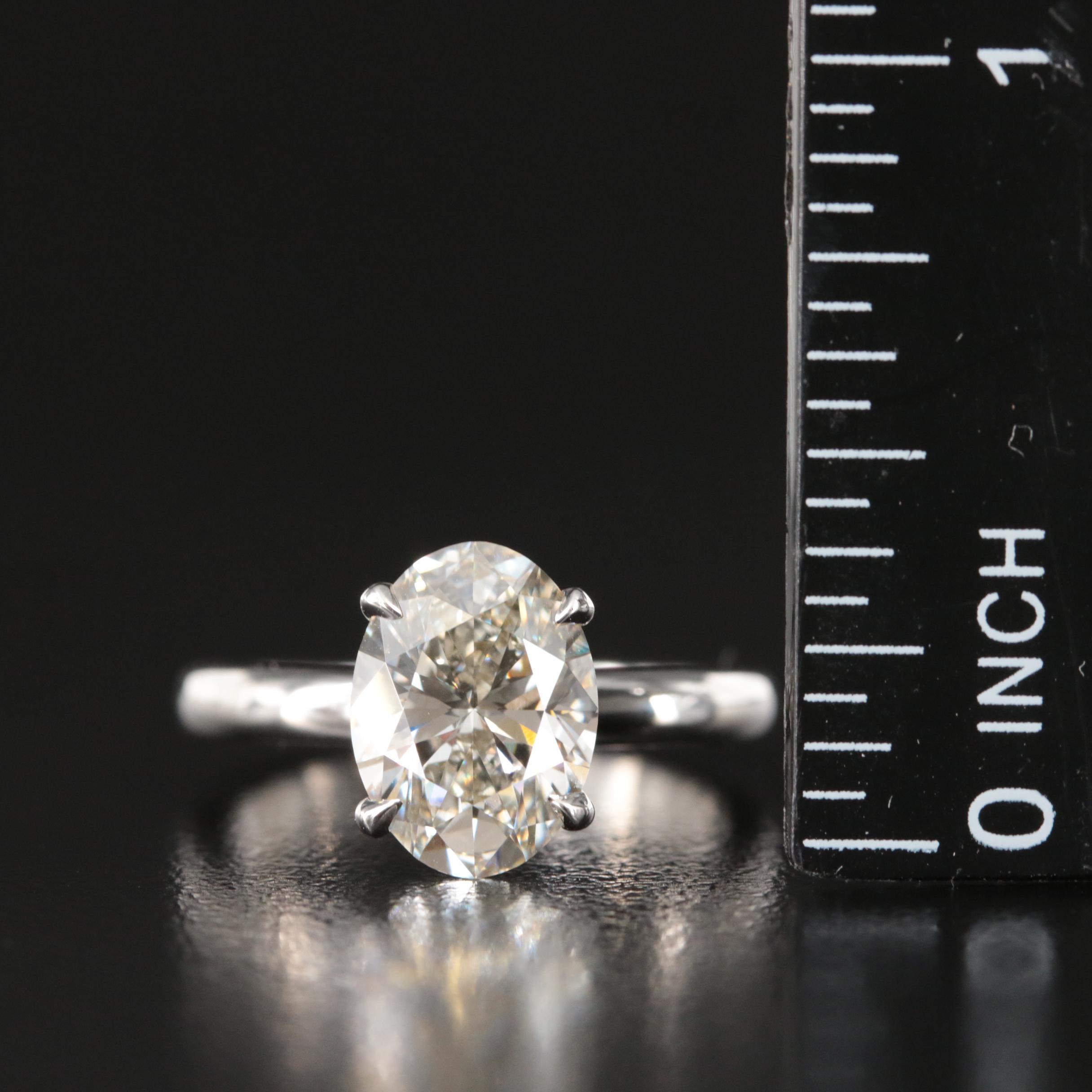 Platinum 3.00 CT Lab Grown Diamond Ring