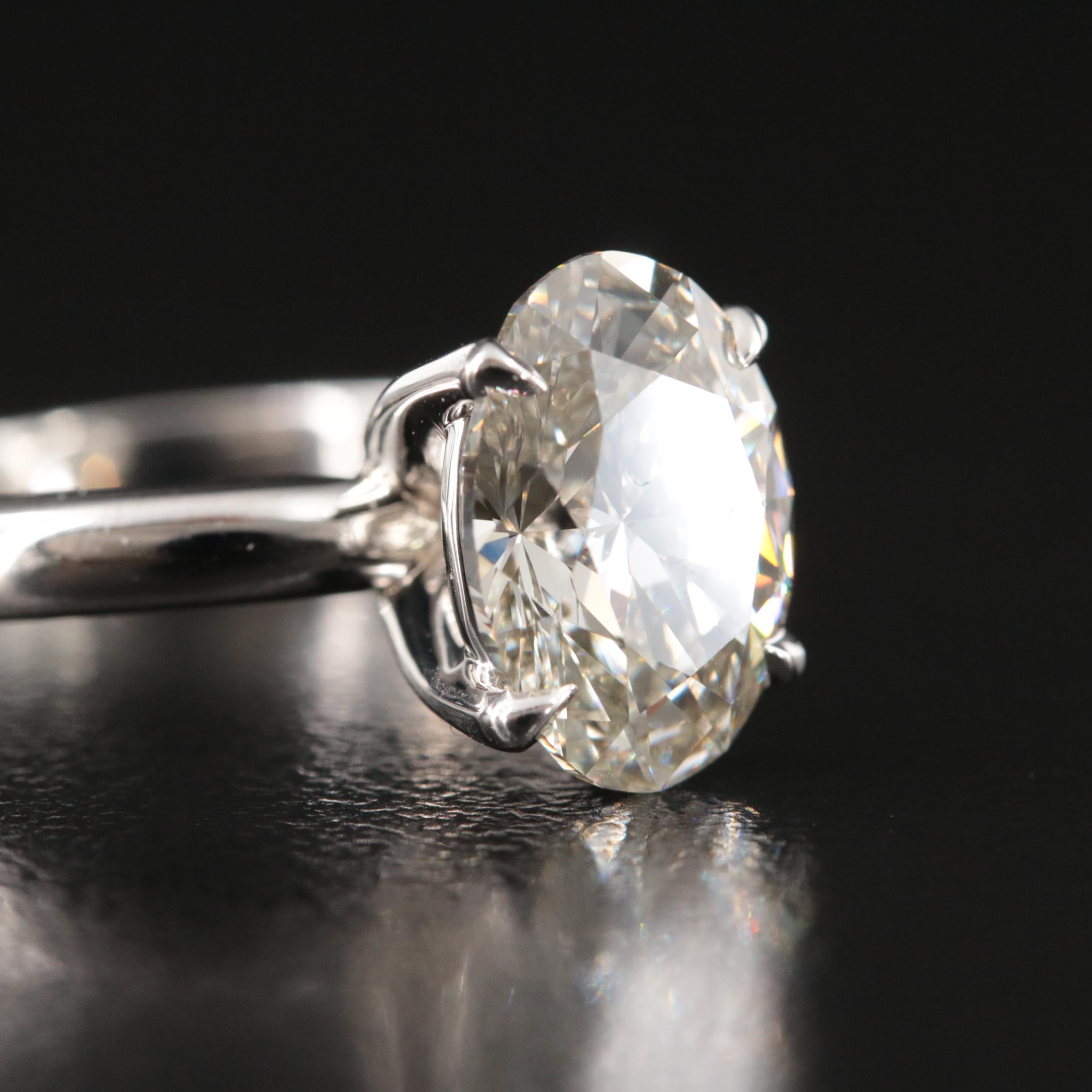 Platinum 3.00 CT Lab Grown Diamond Ring