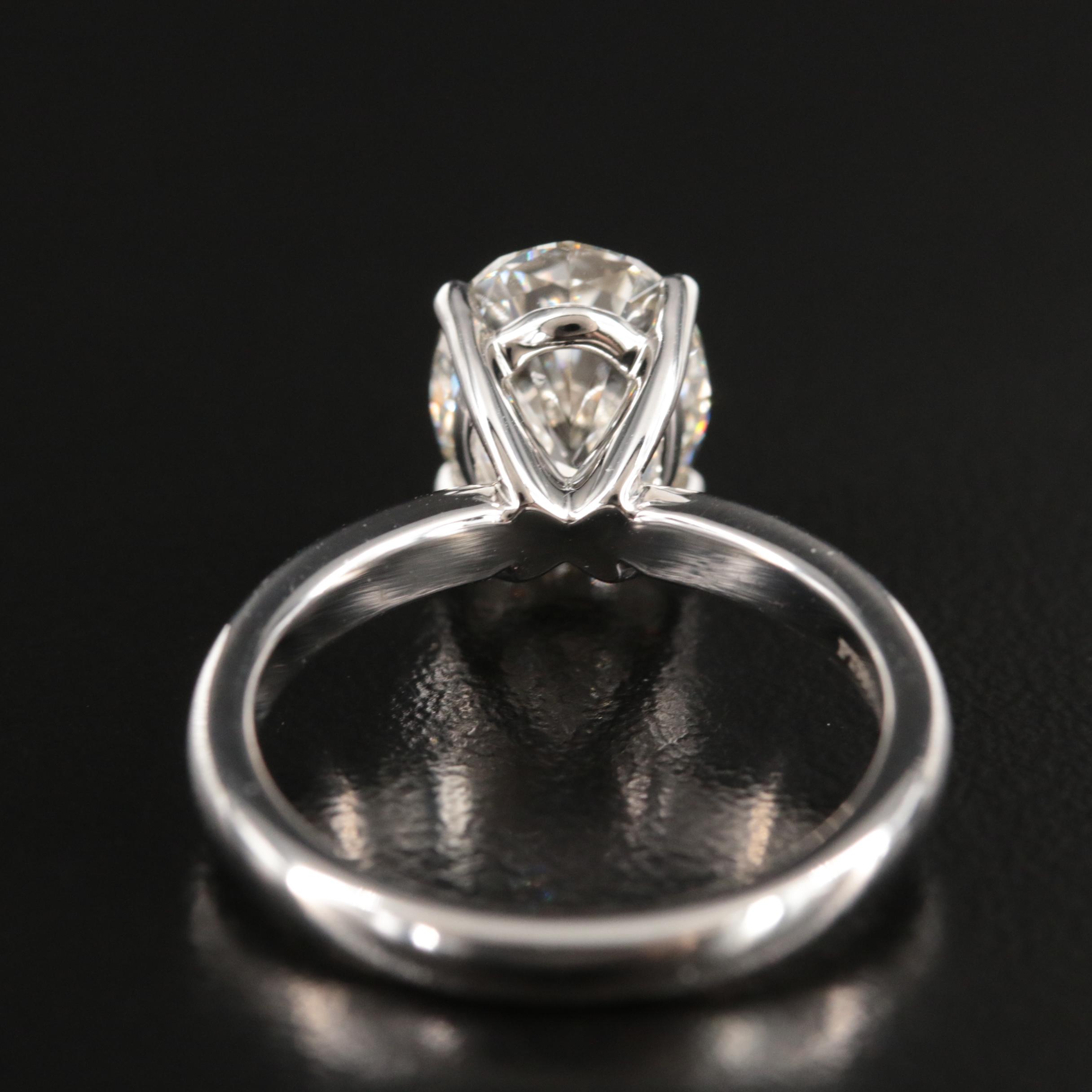 Platinum 3.00 CT Lab Grown Diamond Ring