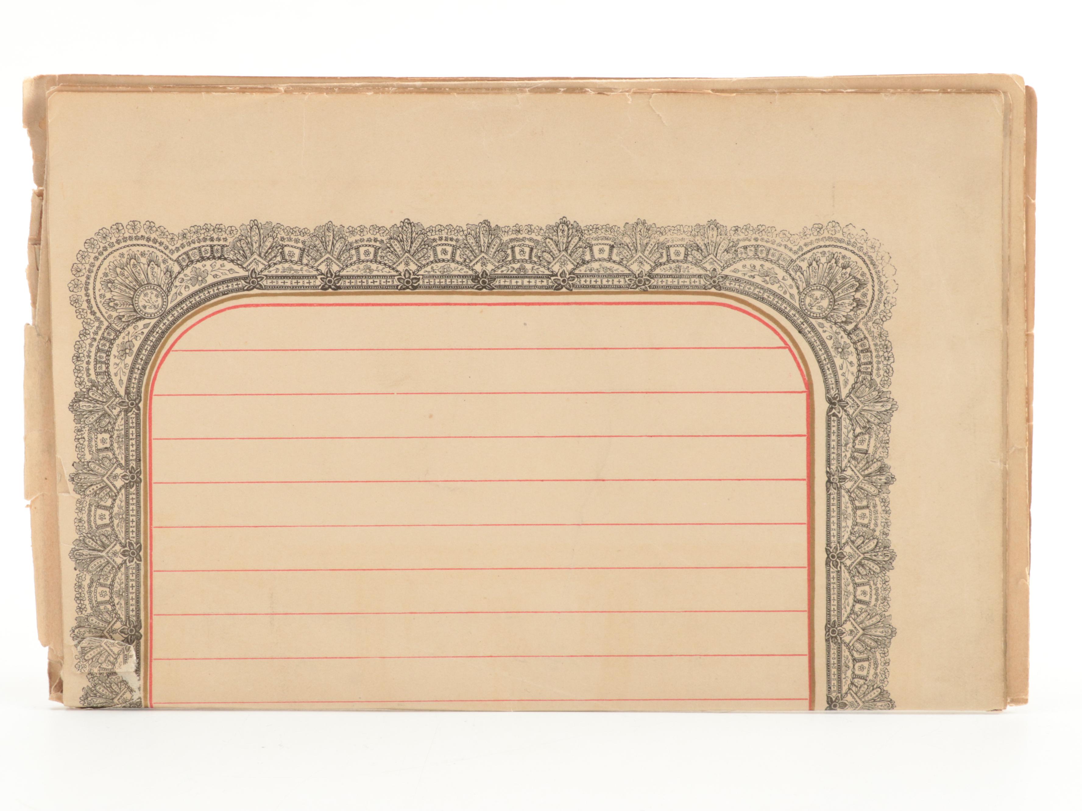 Photographs of Men, Women and Children with Certificates and More Ephemera