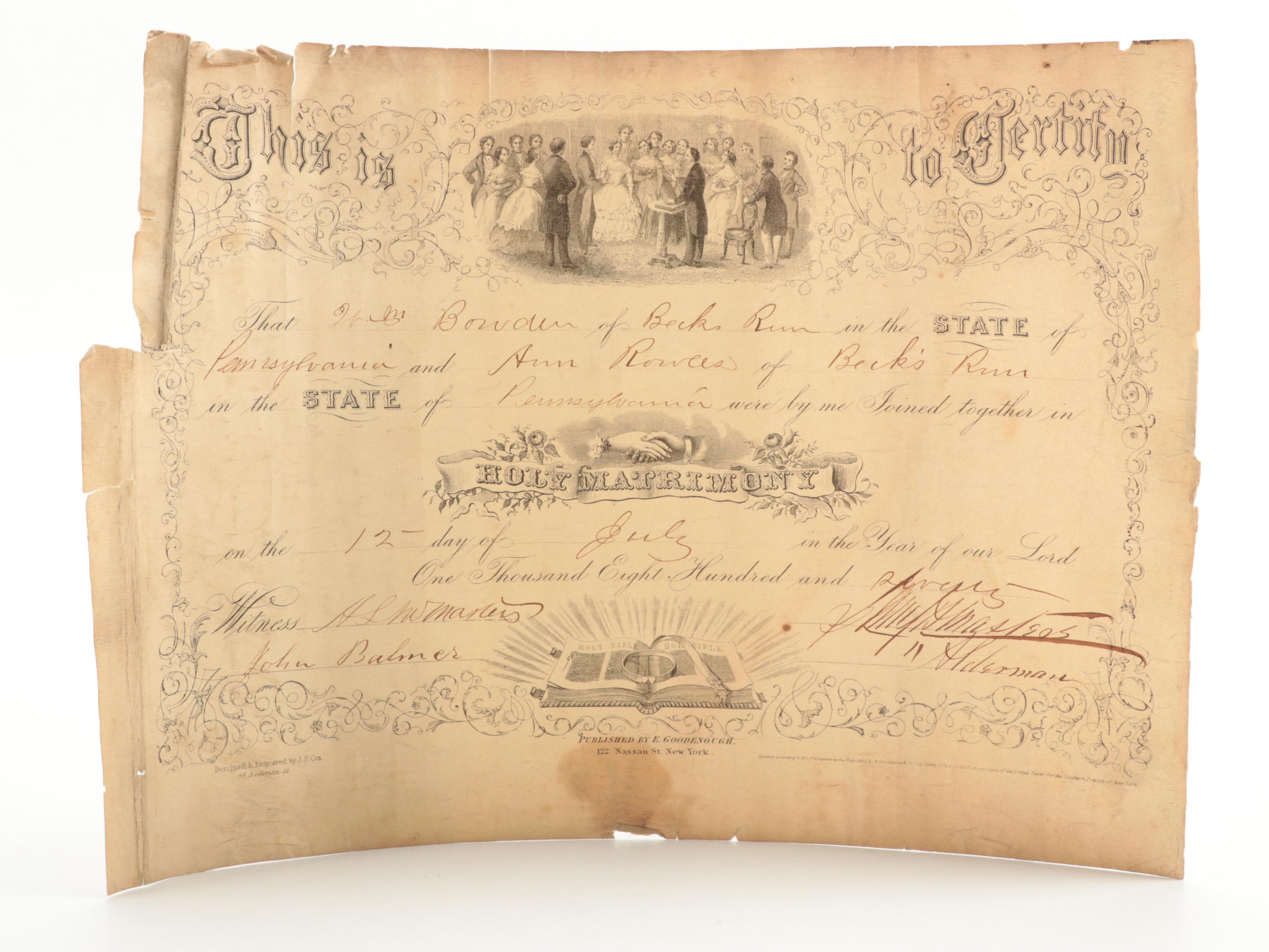 Photographs of Men, Women and Children with Certificates and More Ephemera