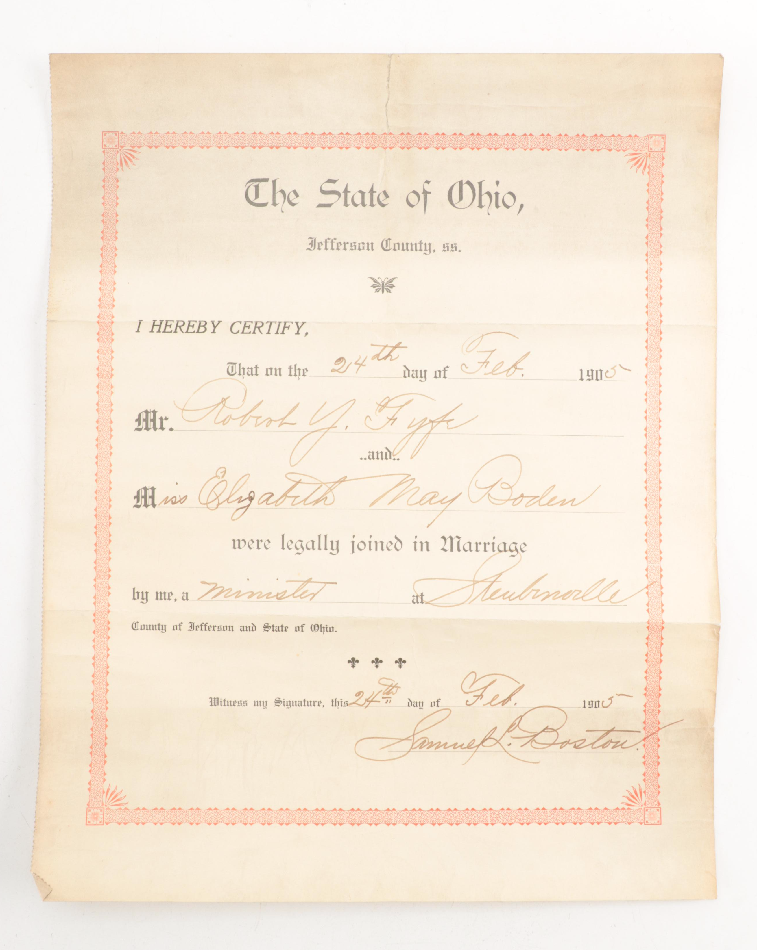 Photographs of Men, Women and Children with Certificates and More Ephemera