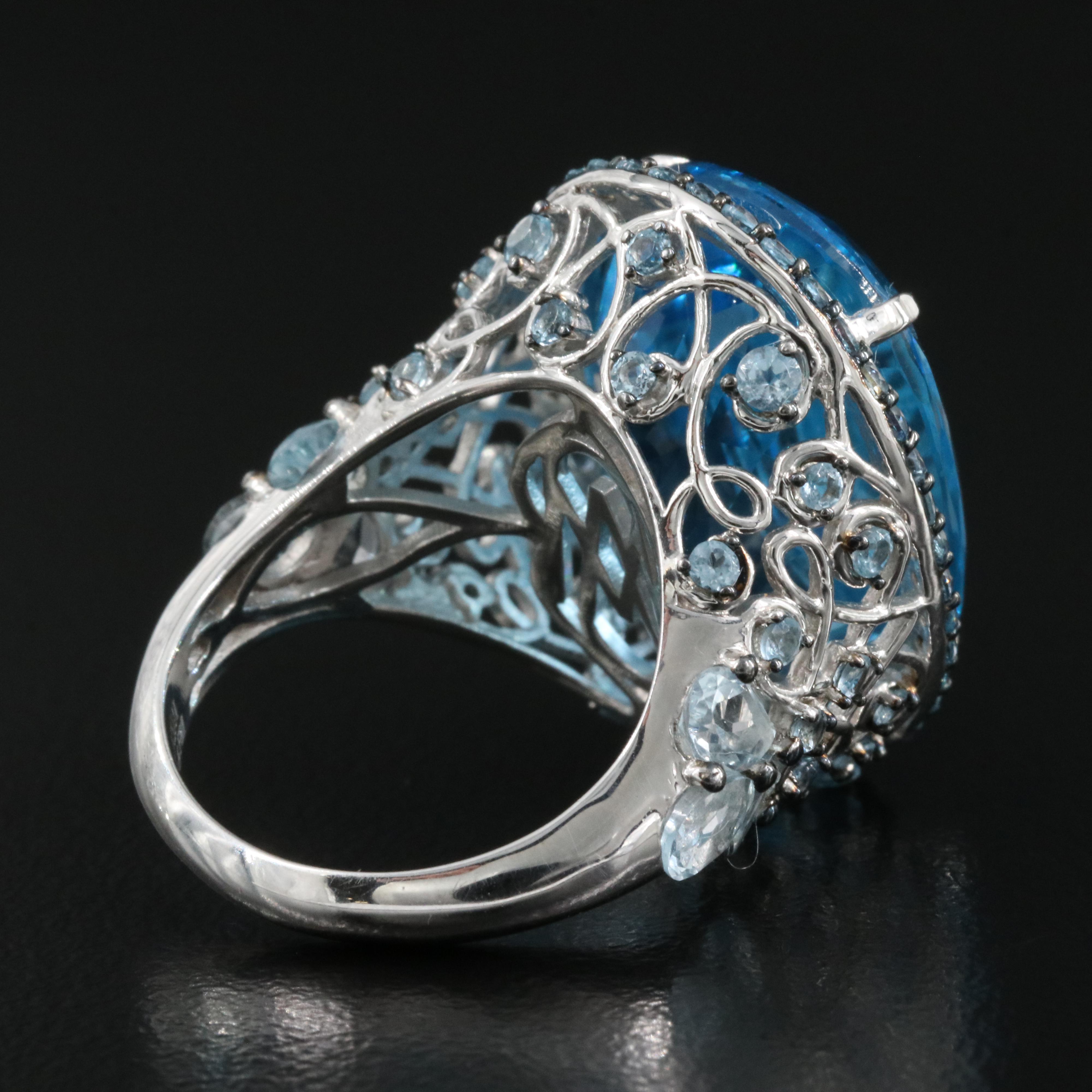 Sterling Swiss Blue Topaz and Sky Blue Topaz Ring