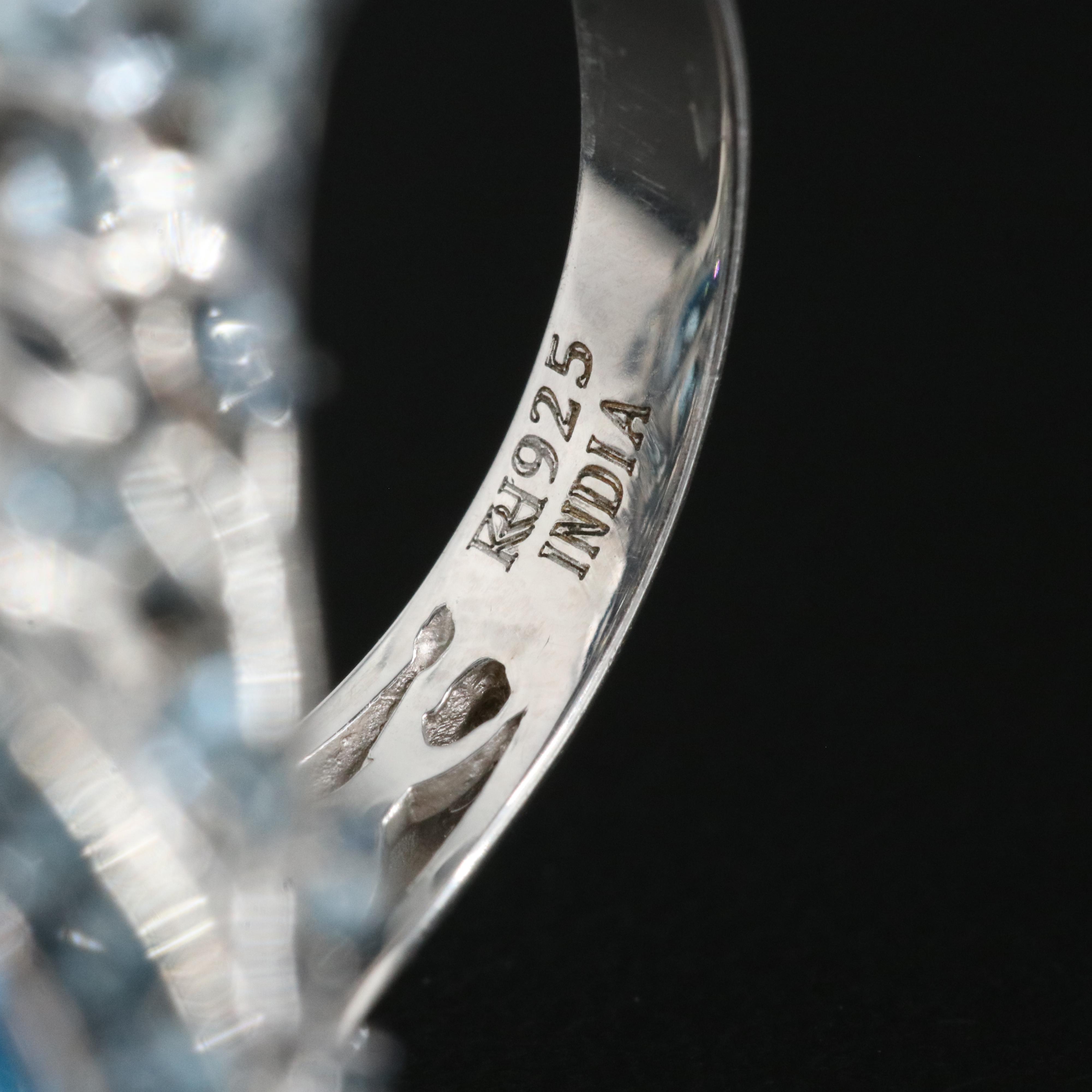 Sterling Swiss Blue Topaz and Sky Blue Topaz Ring