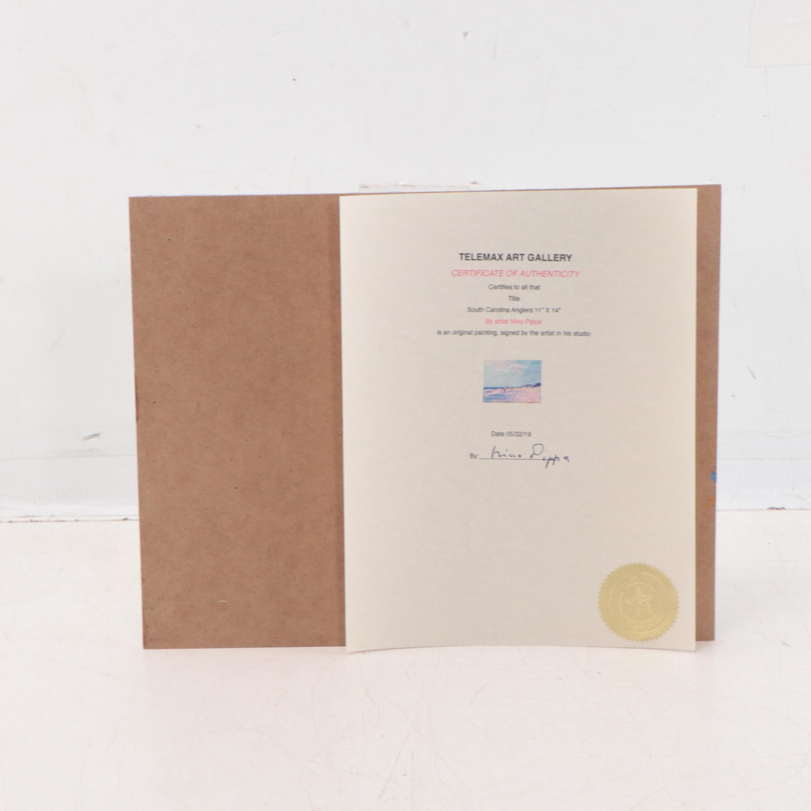 Nino Pippa Oil Painting "South Carolina Anglers," 2019