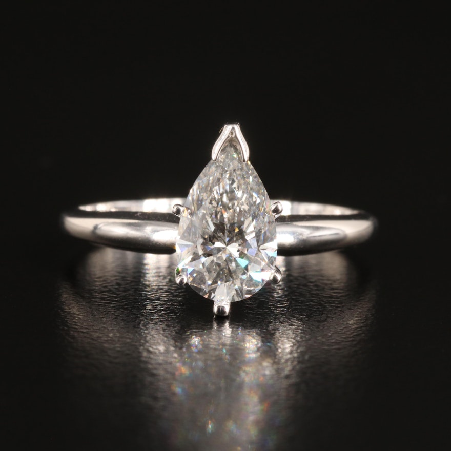 14K 1.33 CT Lab Grown Diamond Solitaire Ring