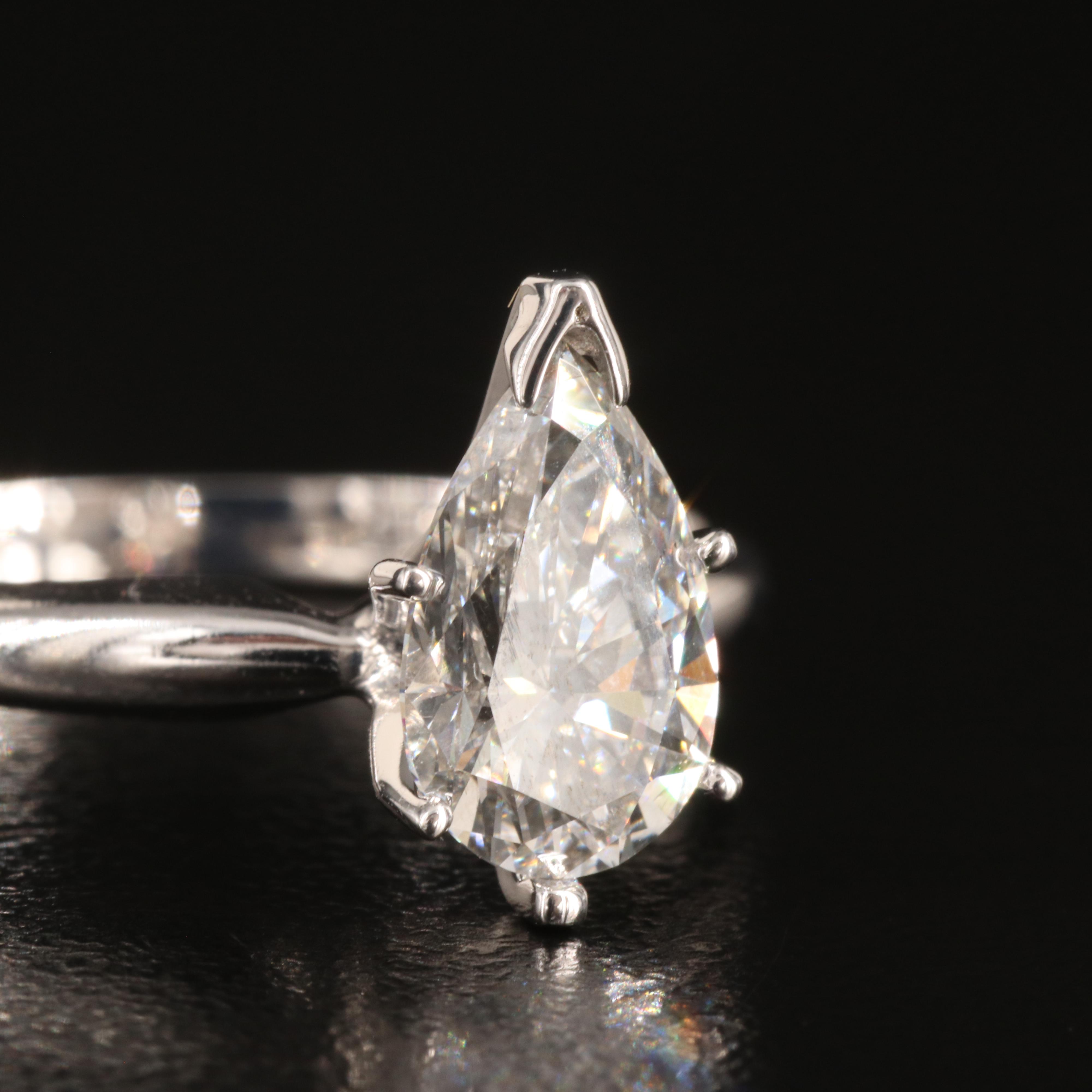 14K 1.33 CT Lab Grown Diamond Solitaire Ring