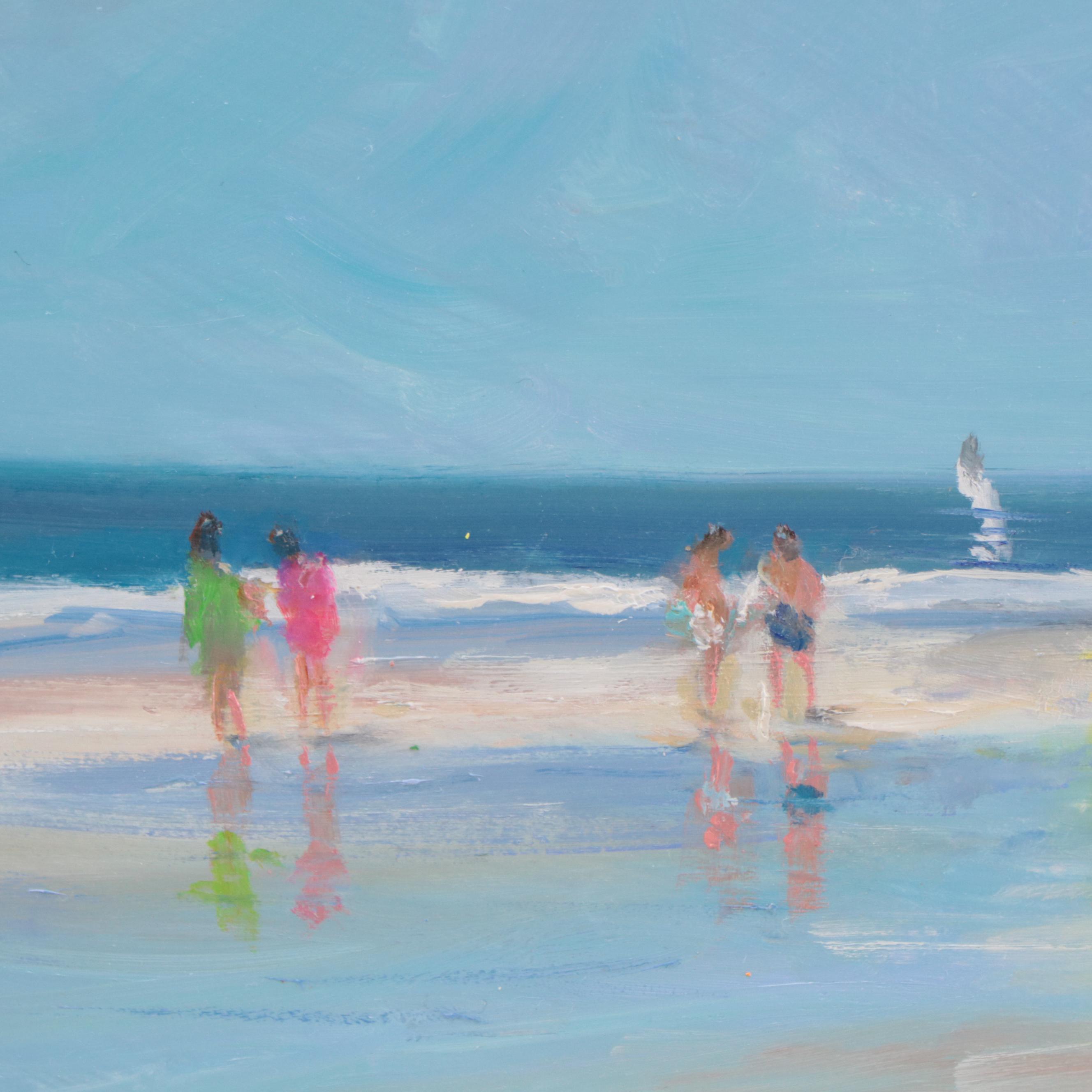 Nino Pippa Oil Painting "Southeast Florida - Beach Scene," 2016