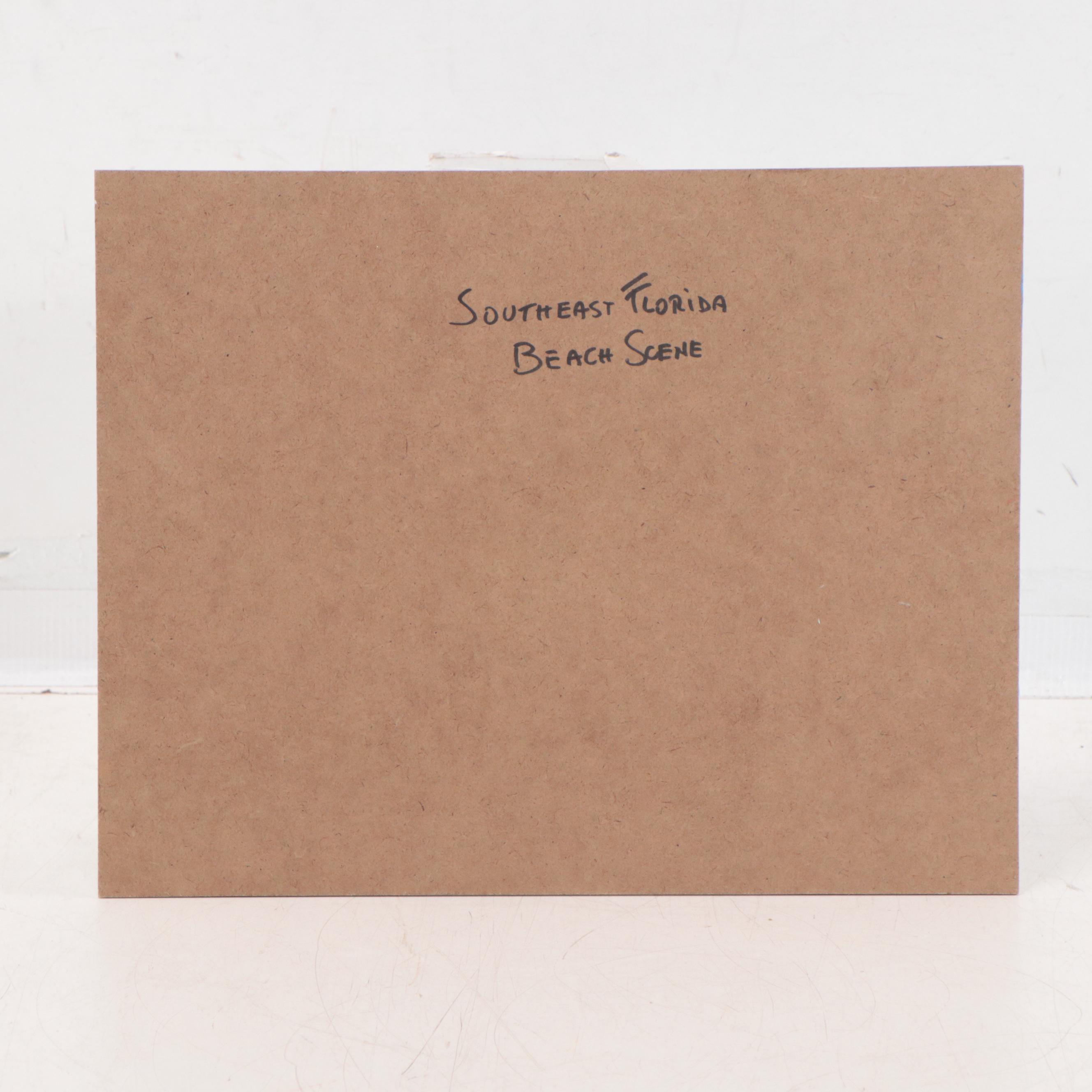 Nino Pippa Oil Painting "Southeast Florida - Beach Scene," 2016