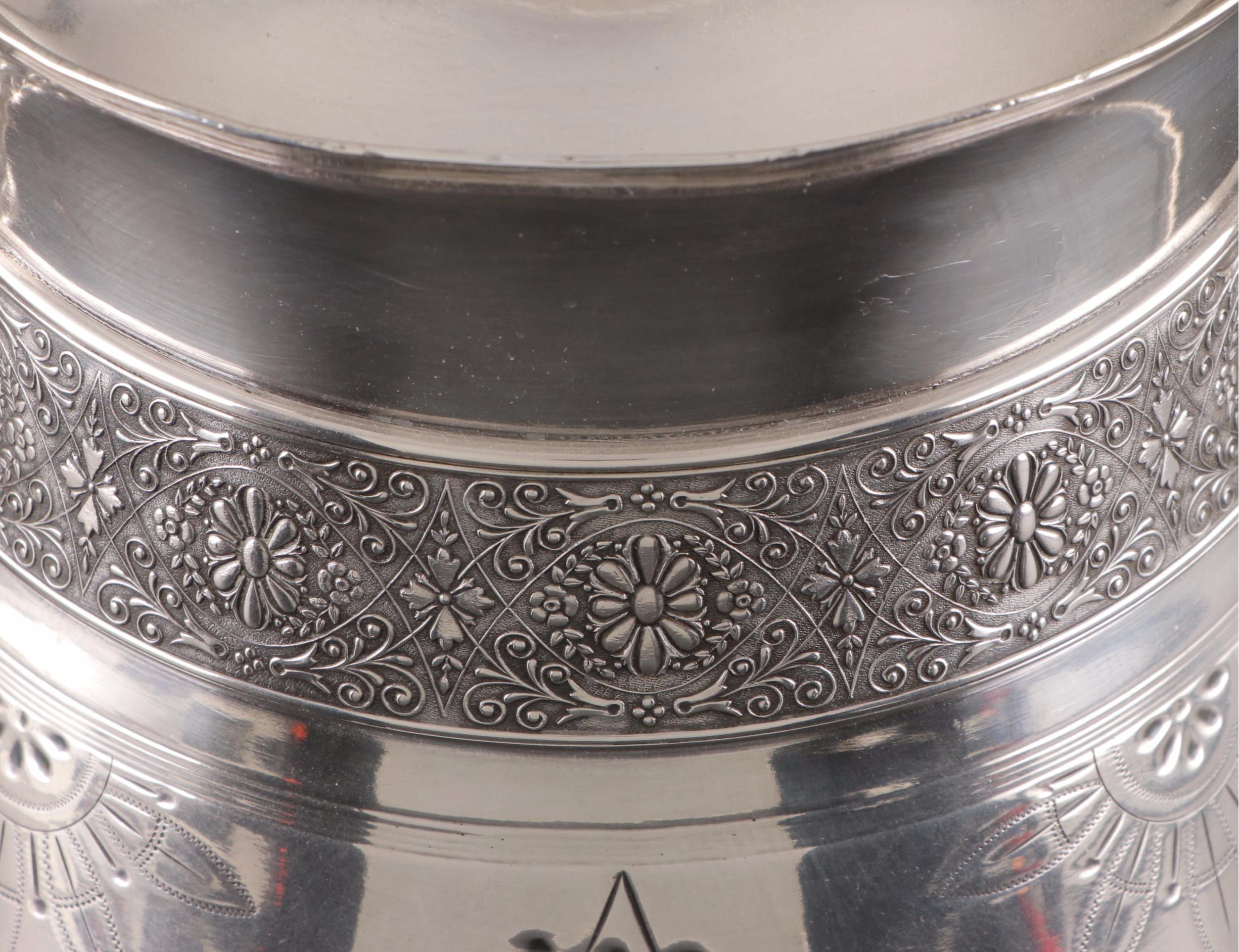 Victorian Aesthetic Movement Silver Plate Water Pitcher, 1882