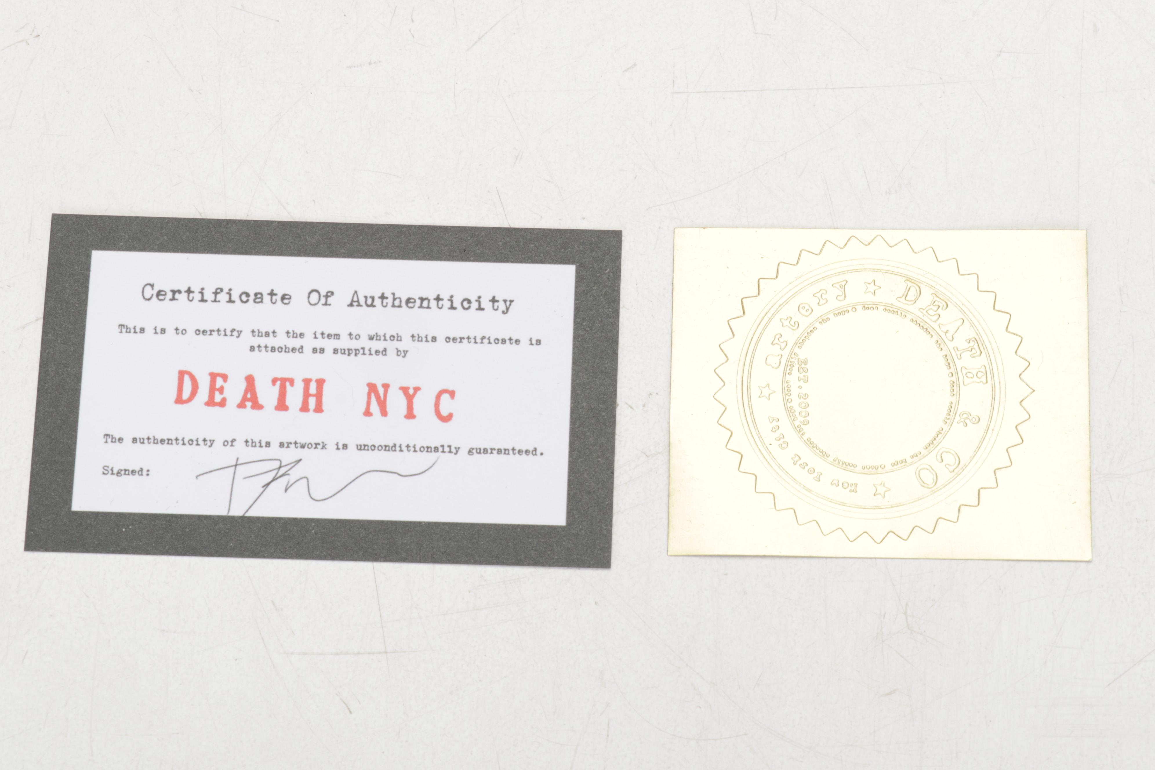 Death NYC Pop Art Graphic Print Homage to OBEY and Peanuts, 2022