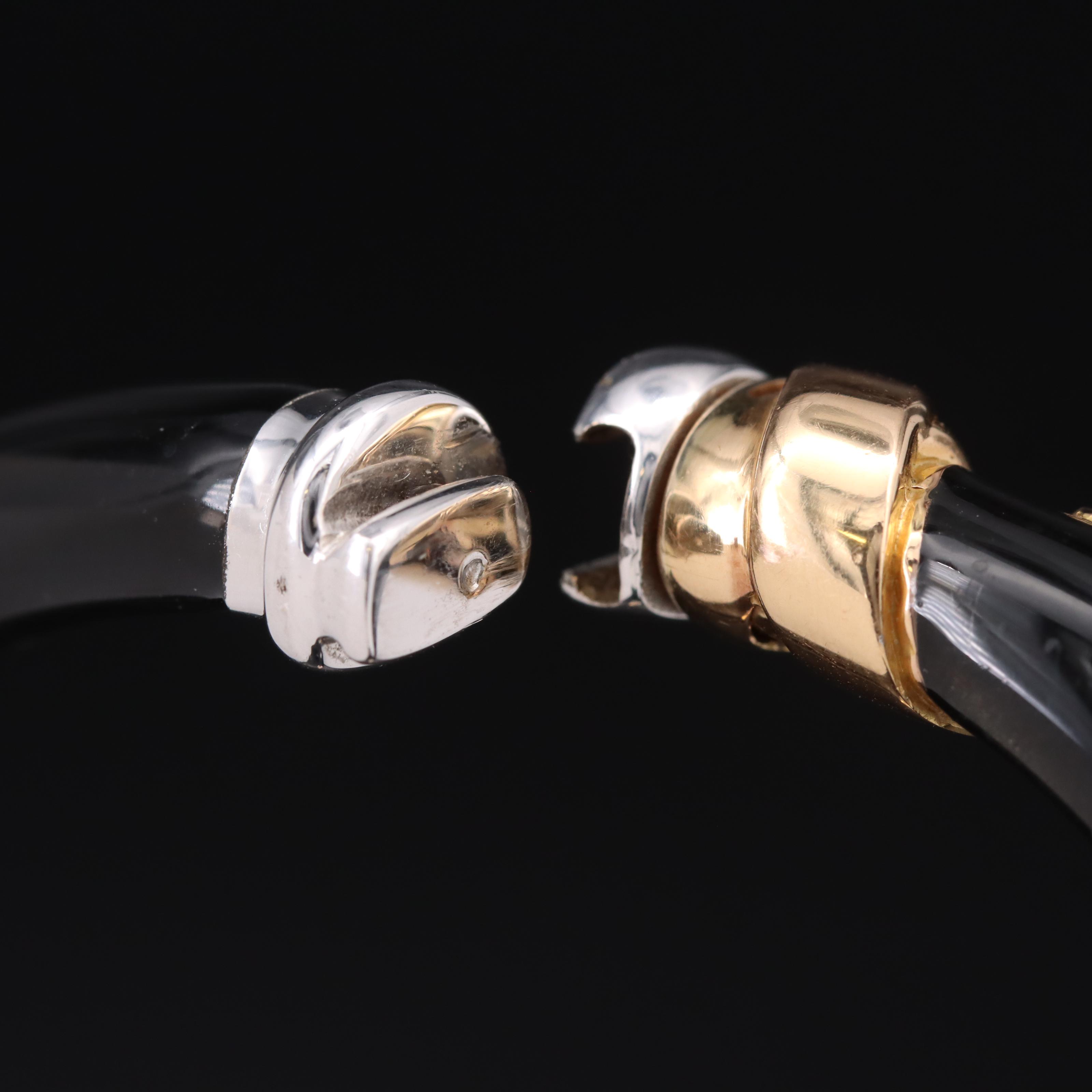 La Nouvelle Bague 18K Enamel Hinged Bangle