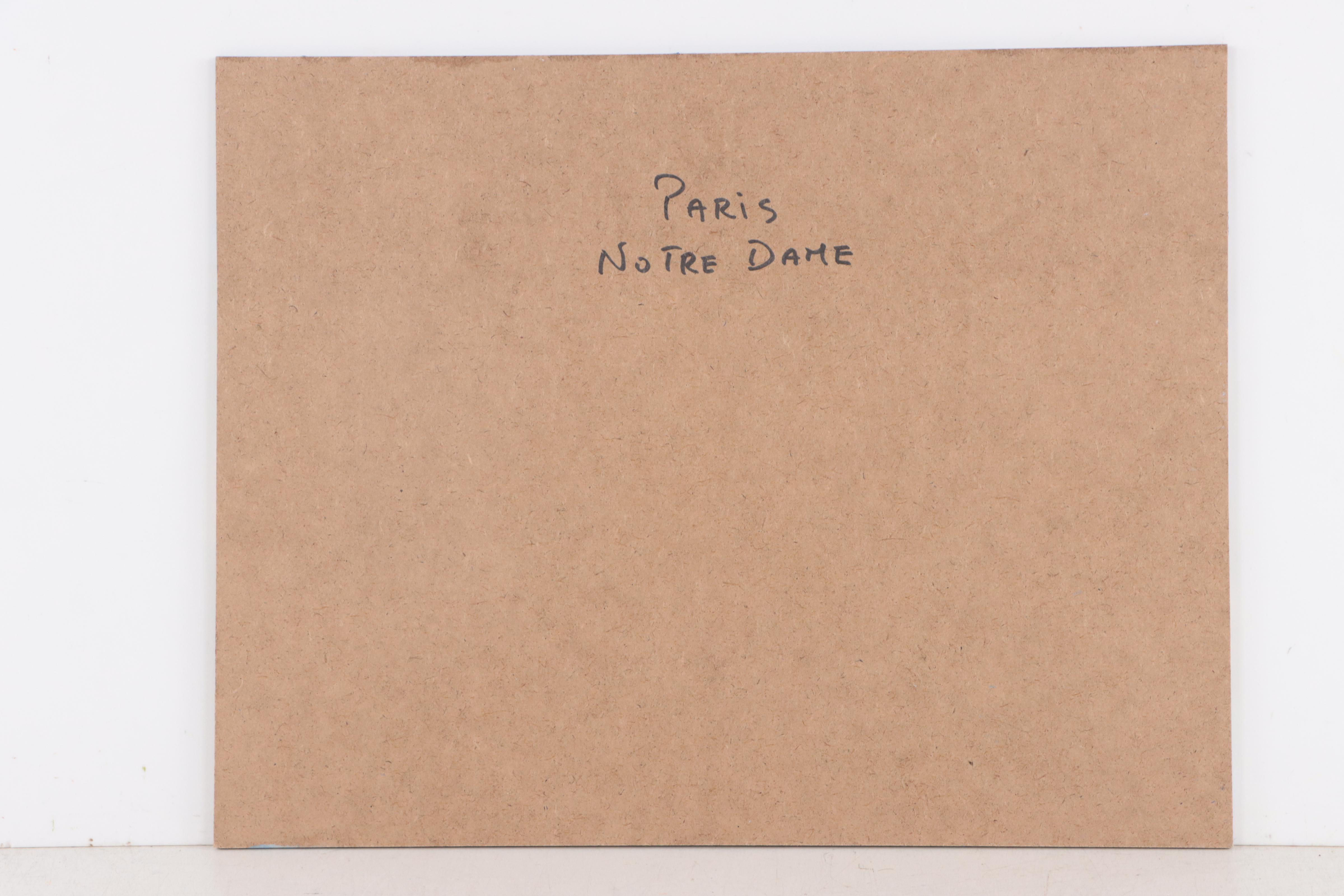 Nino Pippa Oil Painting "Paris - Notre Dame," 2017