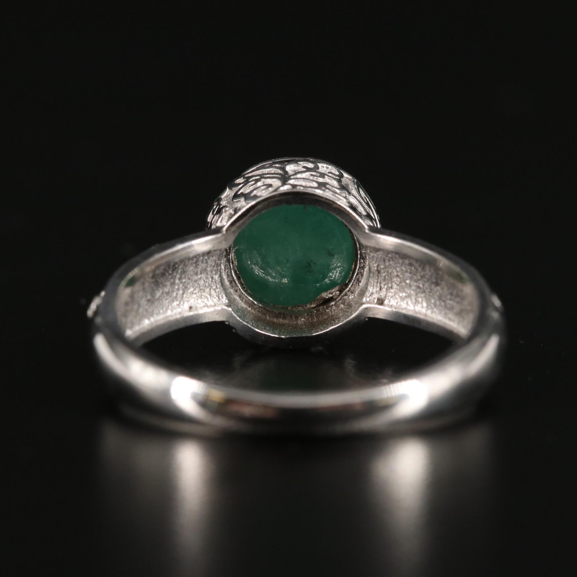 Sterling Emerald Ring