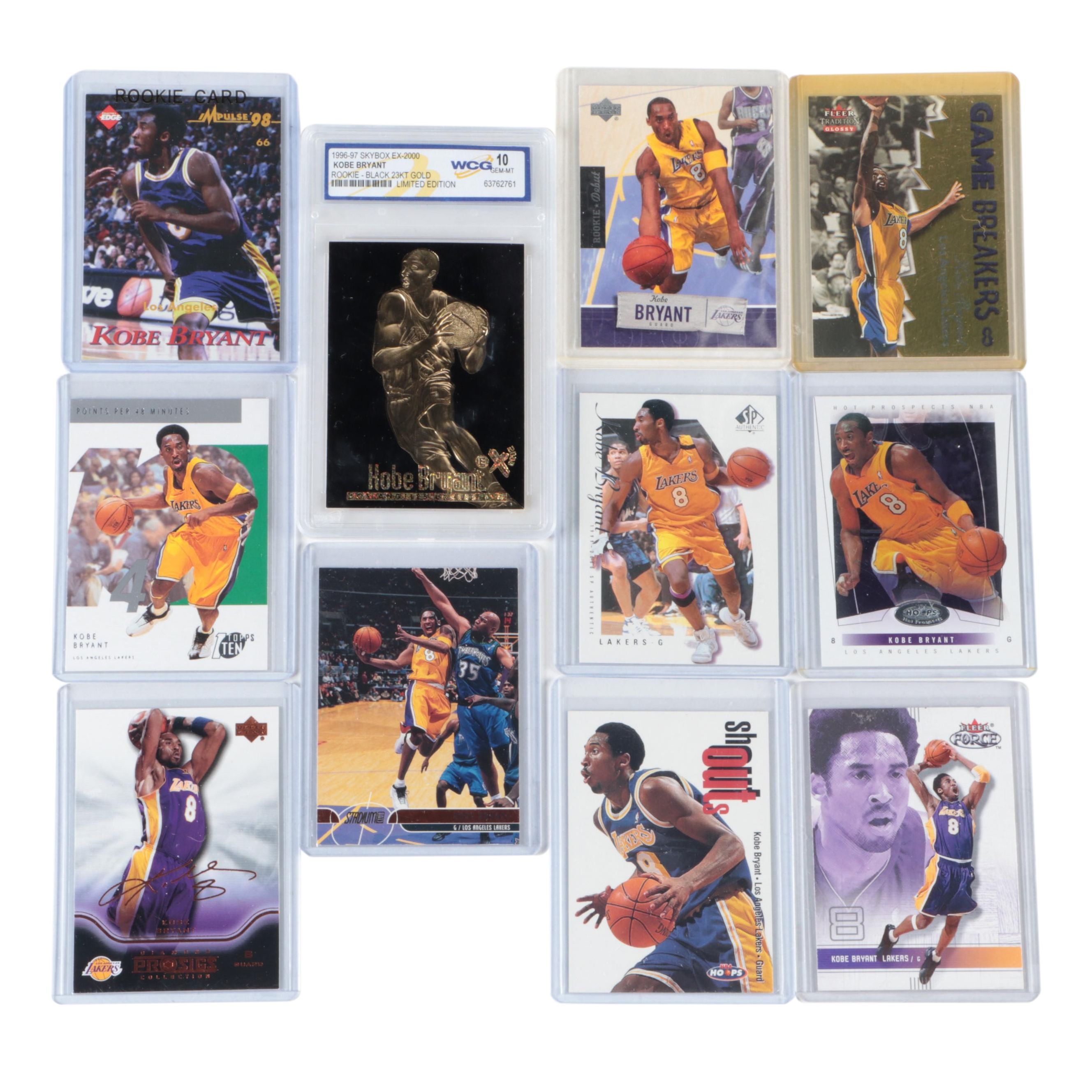 Skybox, More Kobe Bryant Basketball Cards with Slabbed Rookie, 1990s–2000s