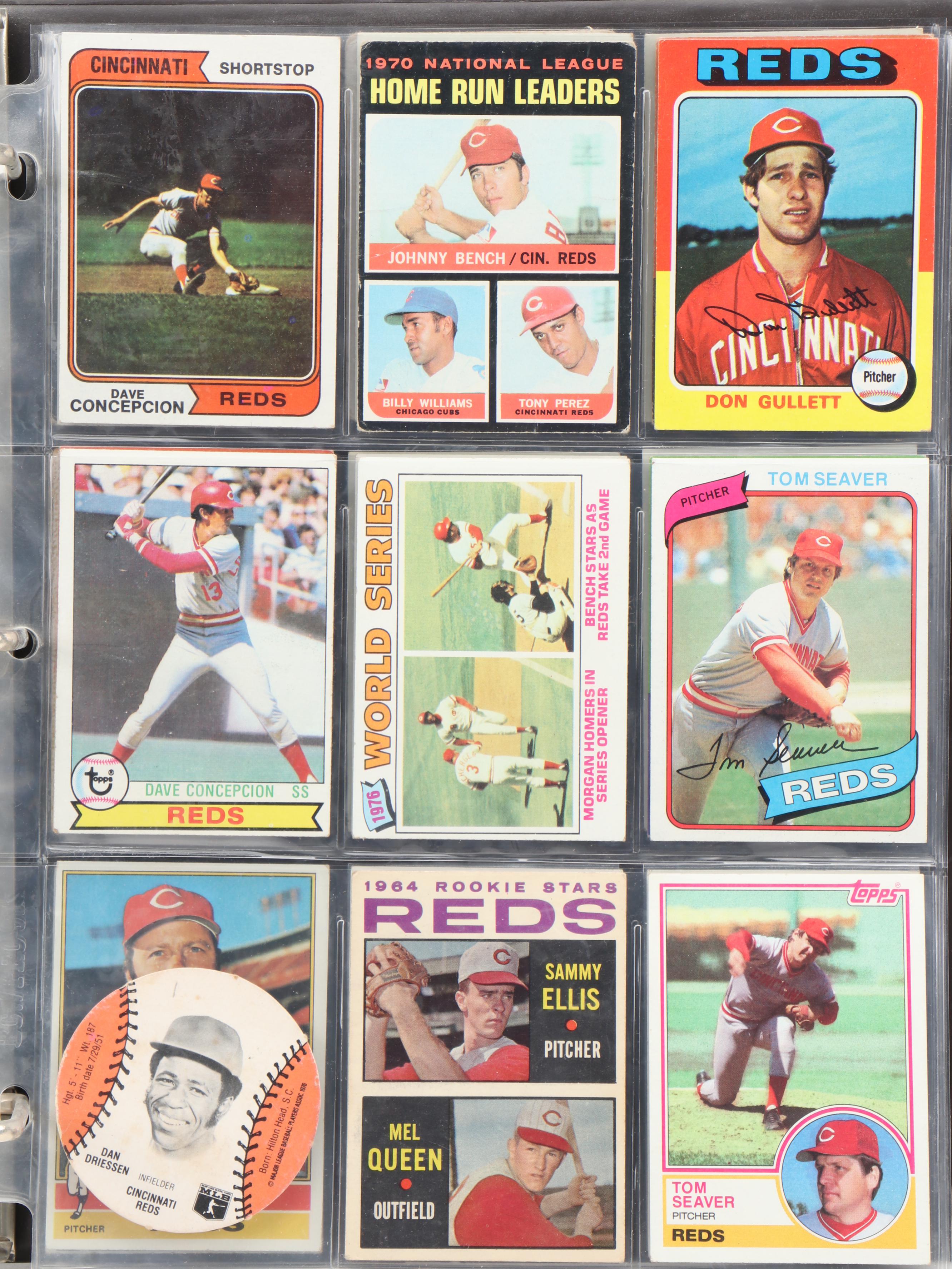 Topps, More Cincinnati Reds Baseball Cards with Bench, Seaver, Rose, 1960s–2020s