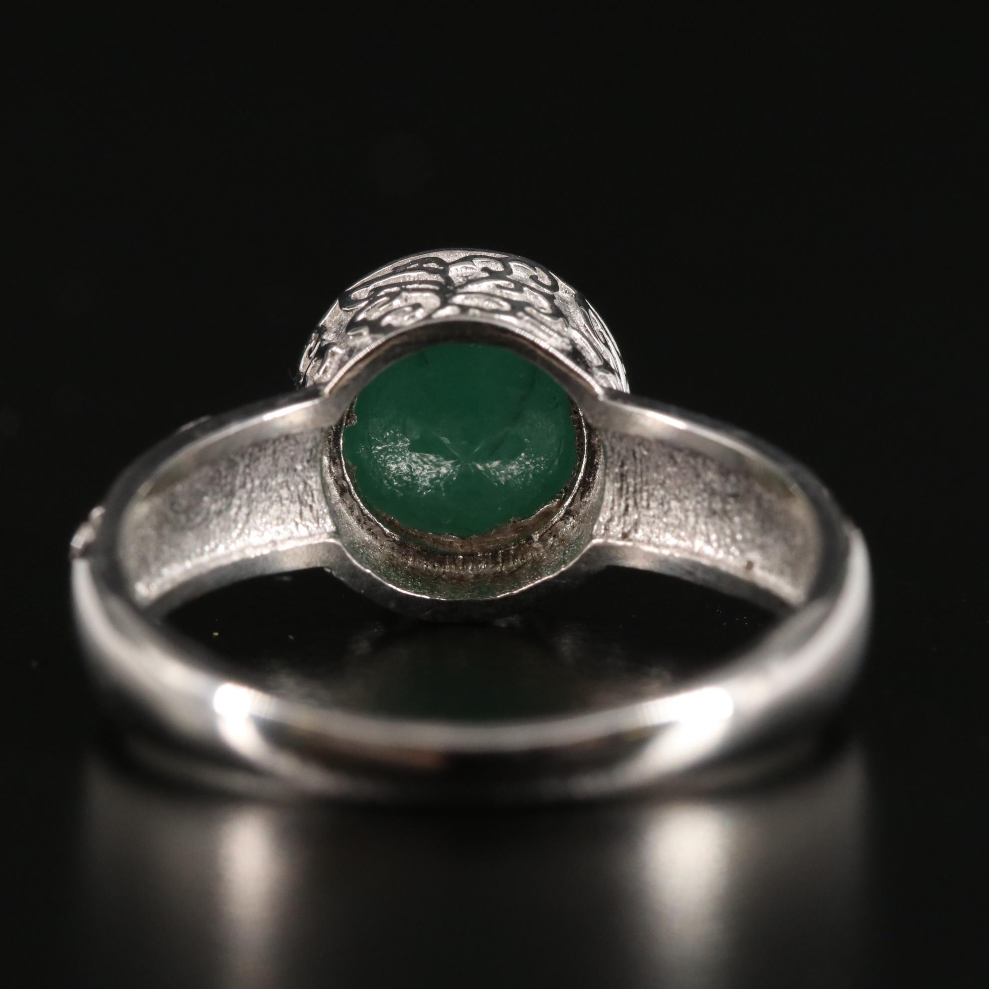 Sterling Emerald Ring