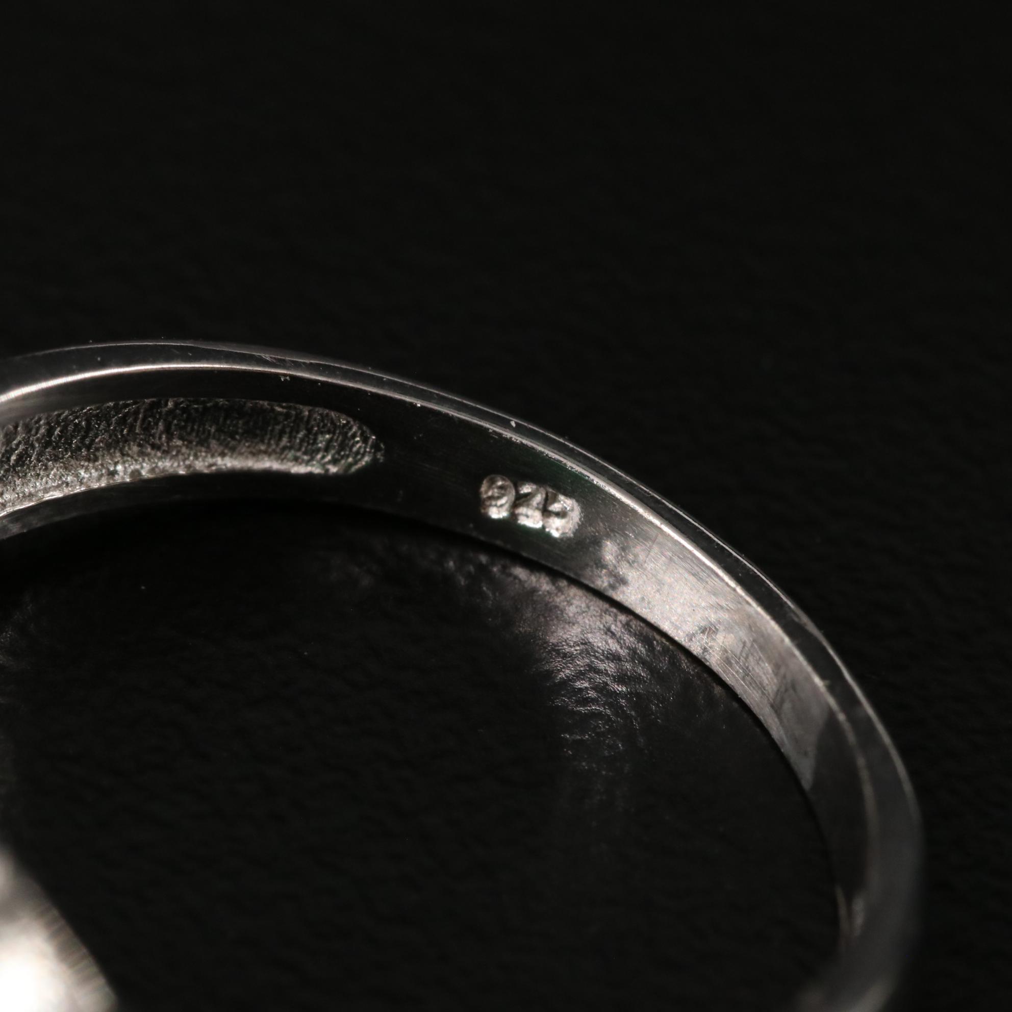 Sterling Emerald Ring