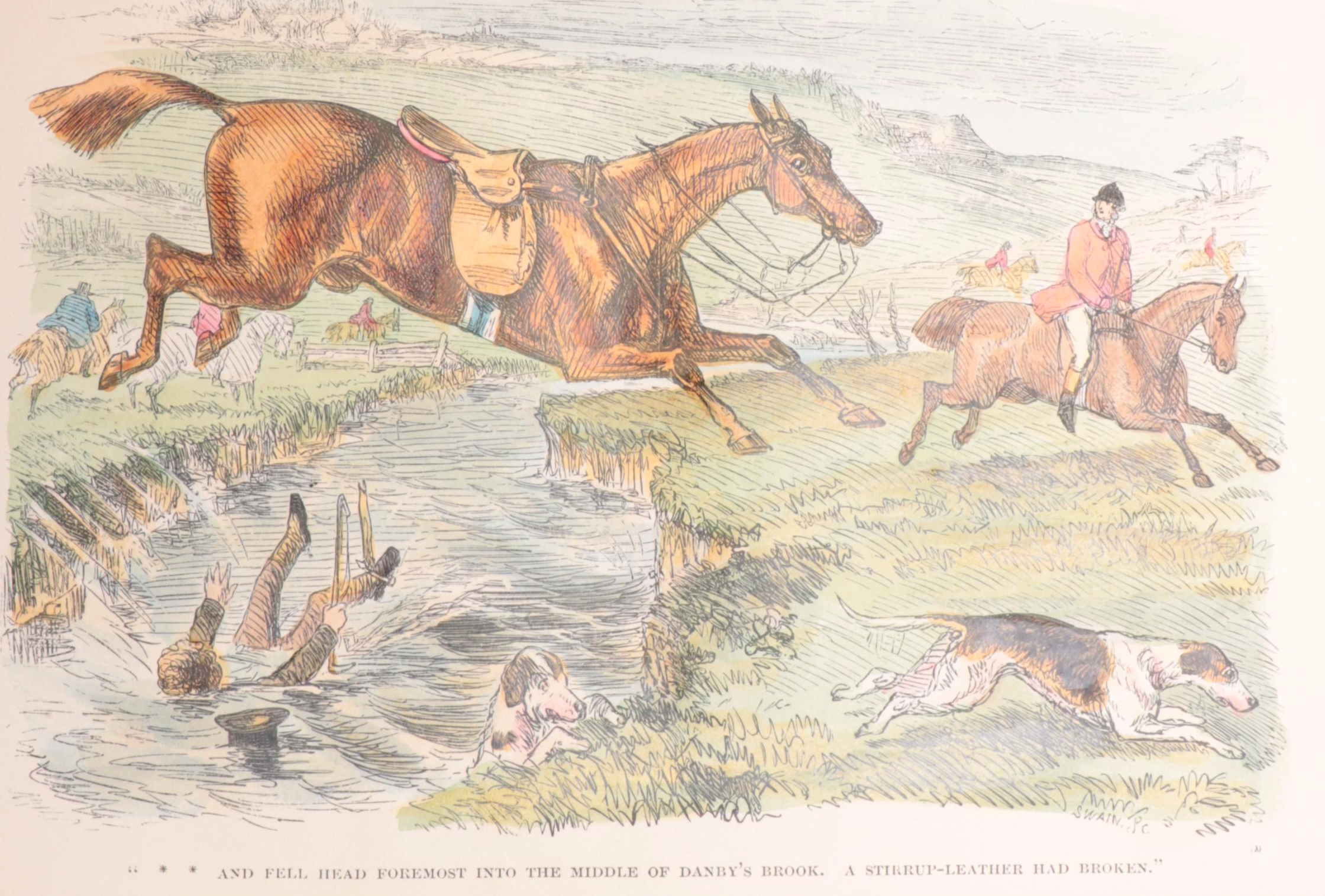 John Leech Illustrated "The Flyers of the Hunt" by John Mills and More Books