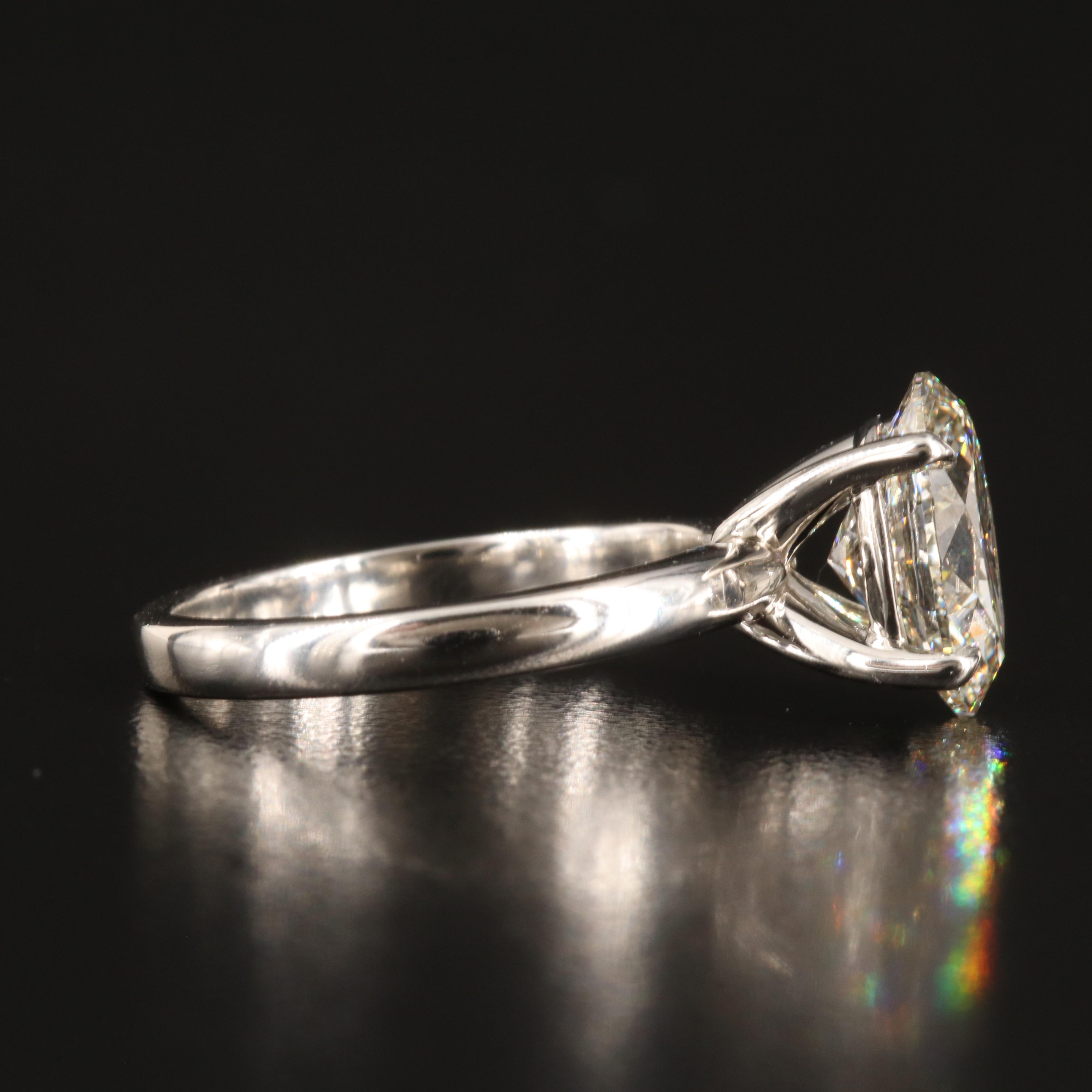 Platinum 3.00 CT Lab Grown Diamond Solitaire Ring