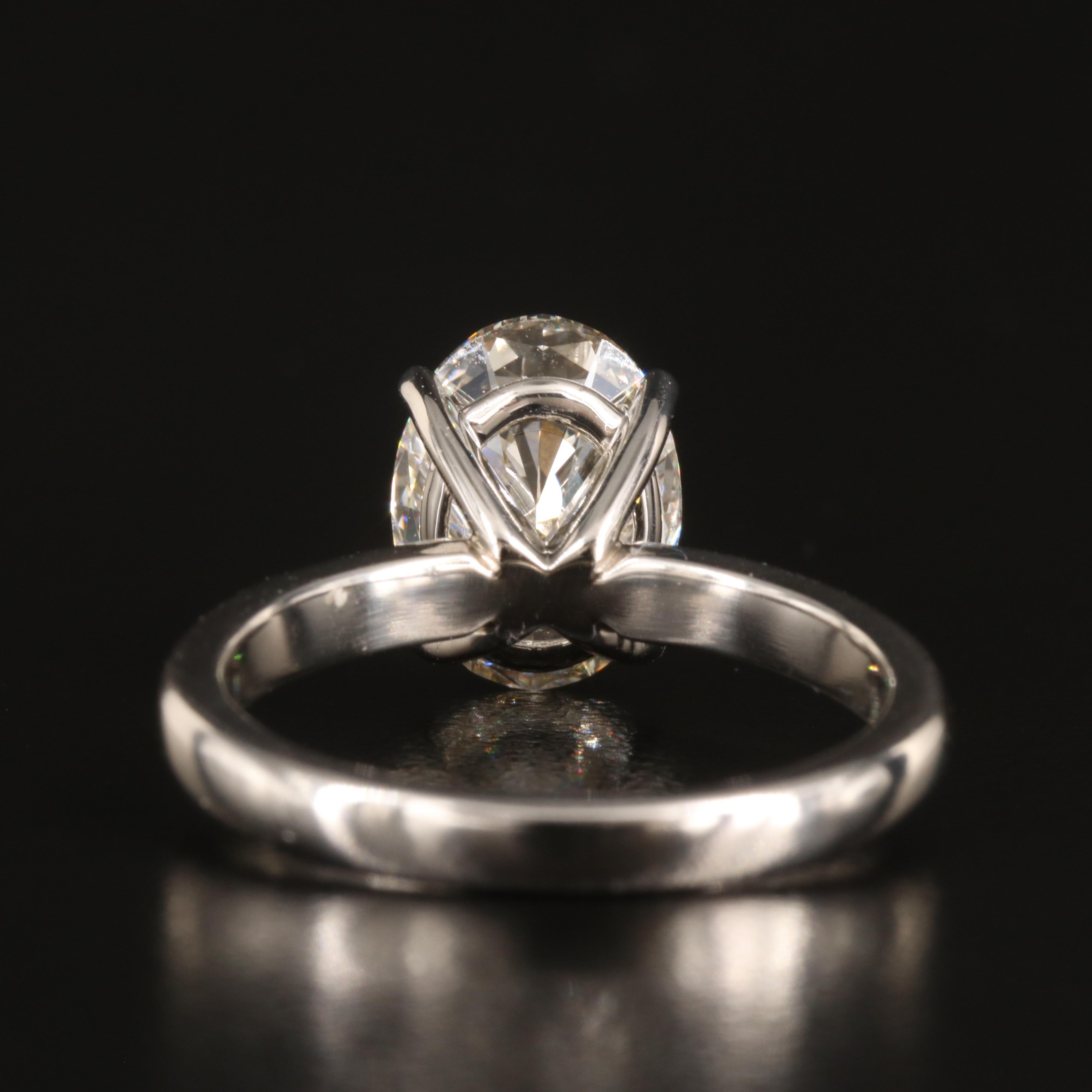 Platinum 3.00 CT Lab Grown Diamond Solitaire Ring