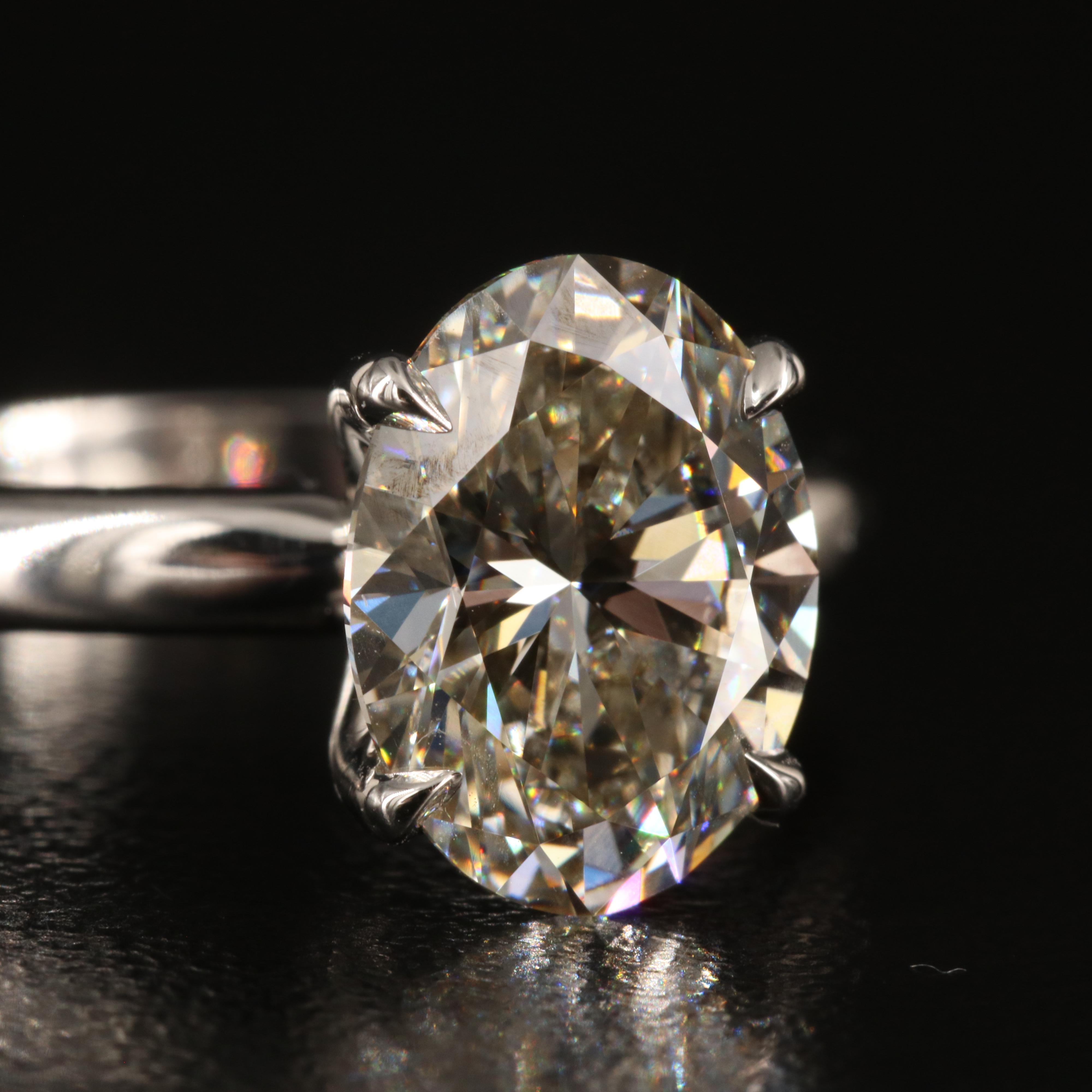 Platinum 3.00 CT Lab Grown Diamond Solitaire Ring