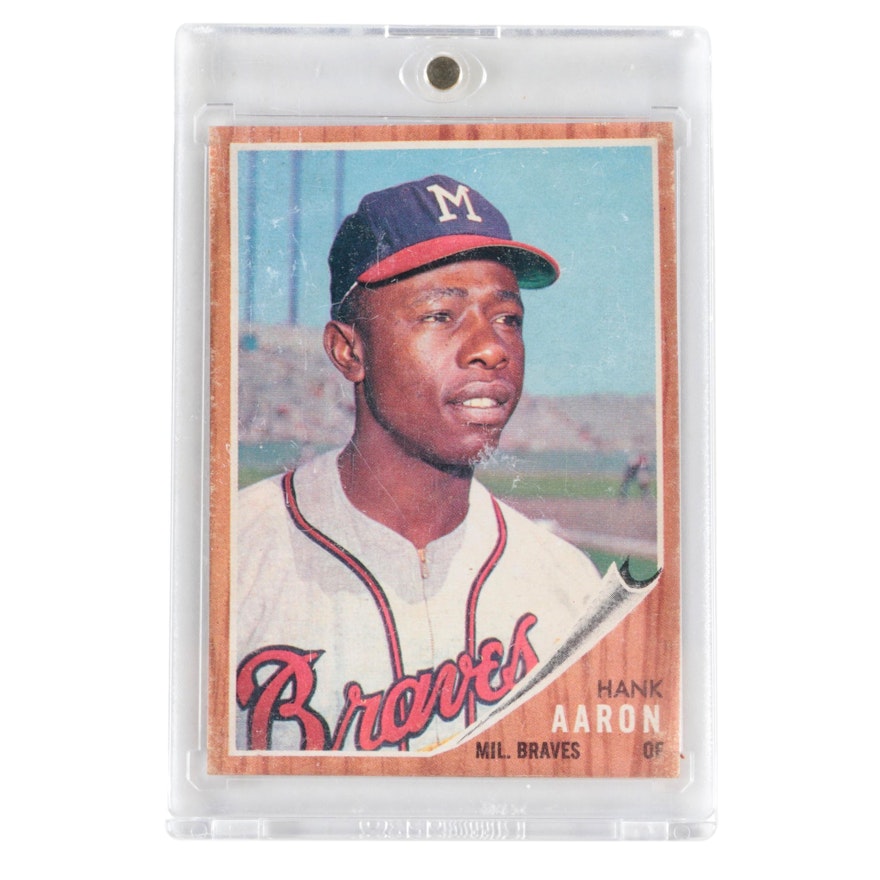 1962 Topps Hank Aaron Milwaukee Braves #320 Baseball Card