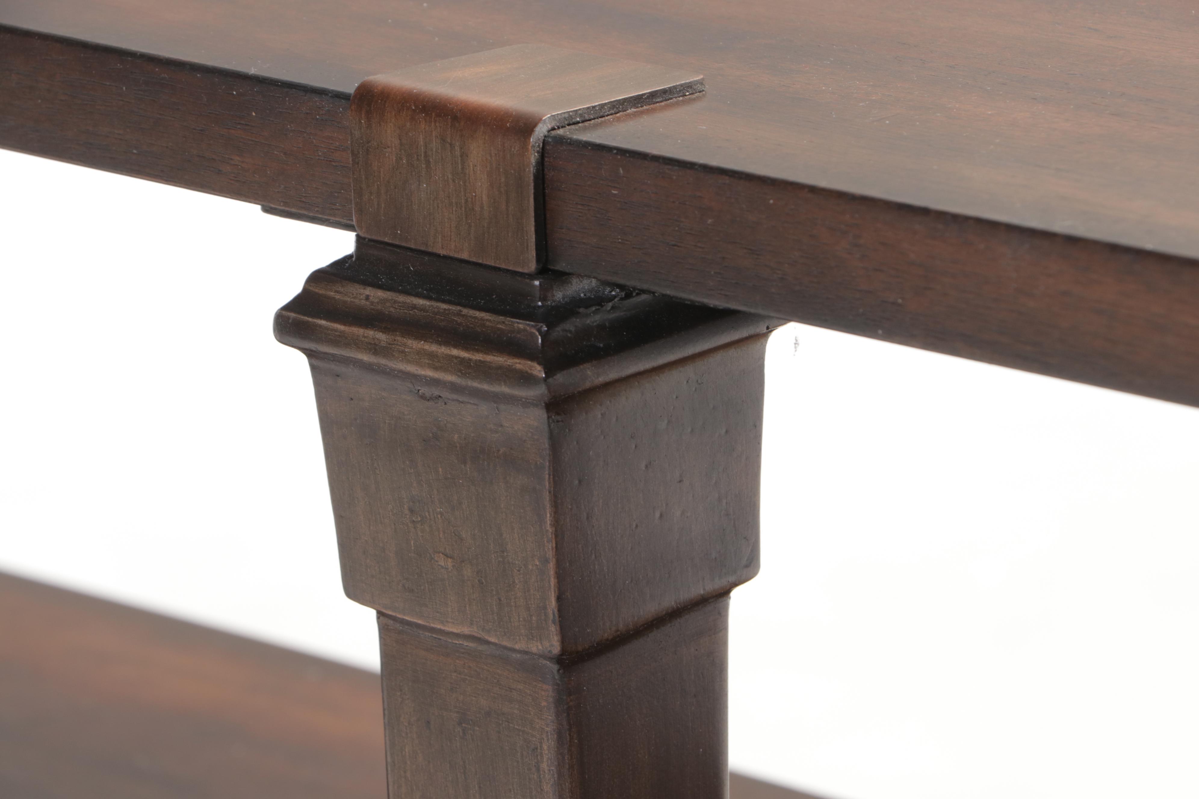 Hooker Furniture Acacia-Veneered, Metal, and Resin"Skinny" Console Table