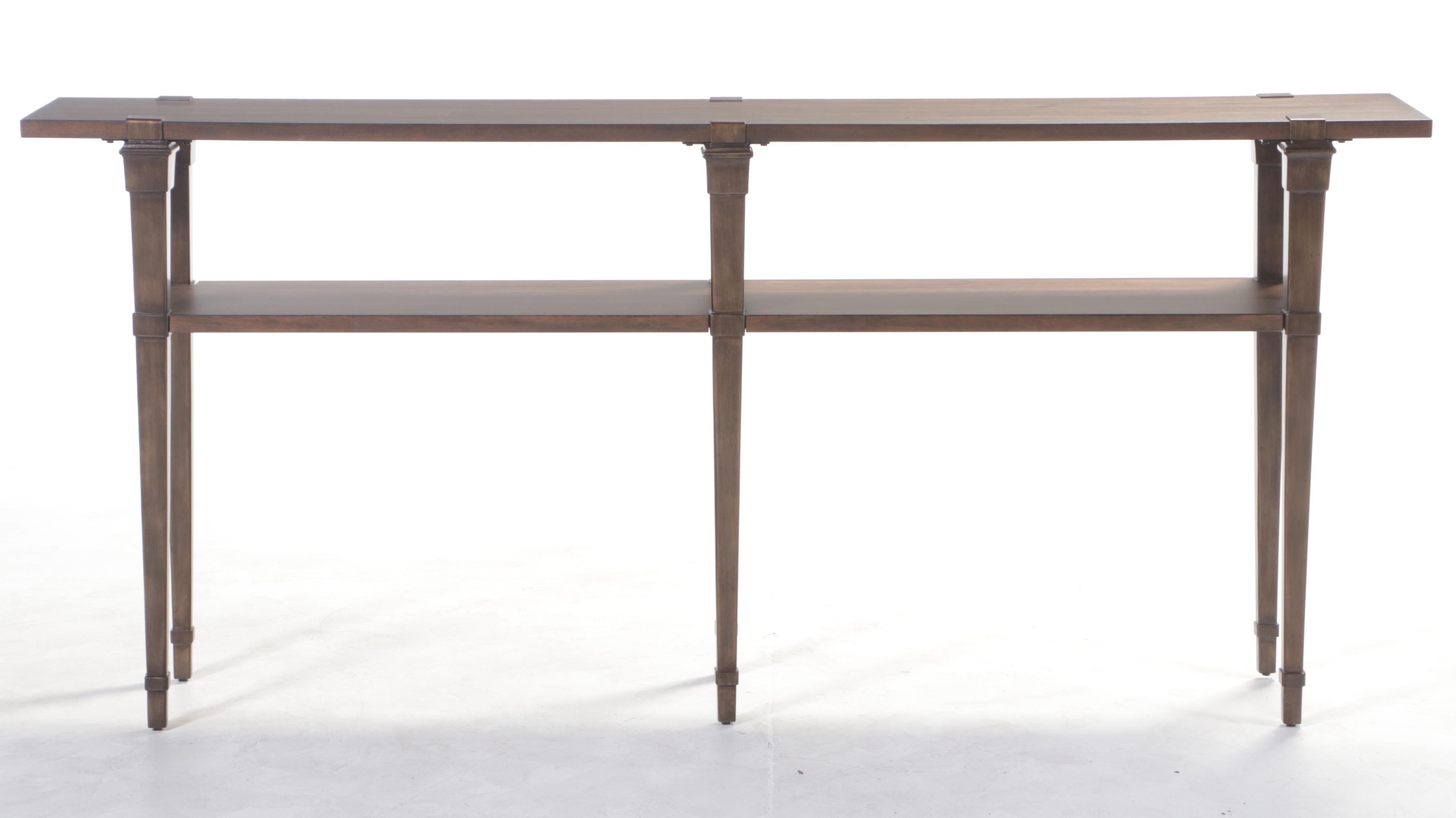 Hooker Furniture Acacia-Veneered, Metal, and Resin"Skinny" Console Table