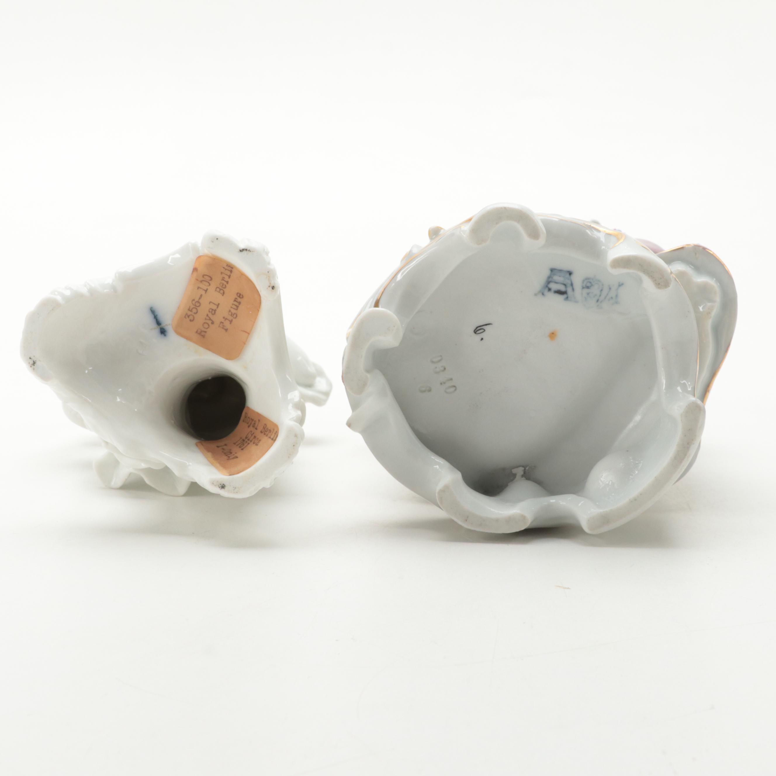 KPM Blanc de Chine with E & A Müller and Other Dresden Lace Figurines