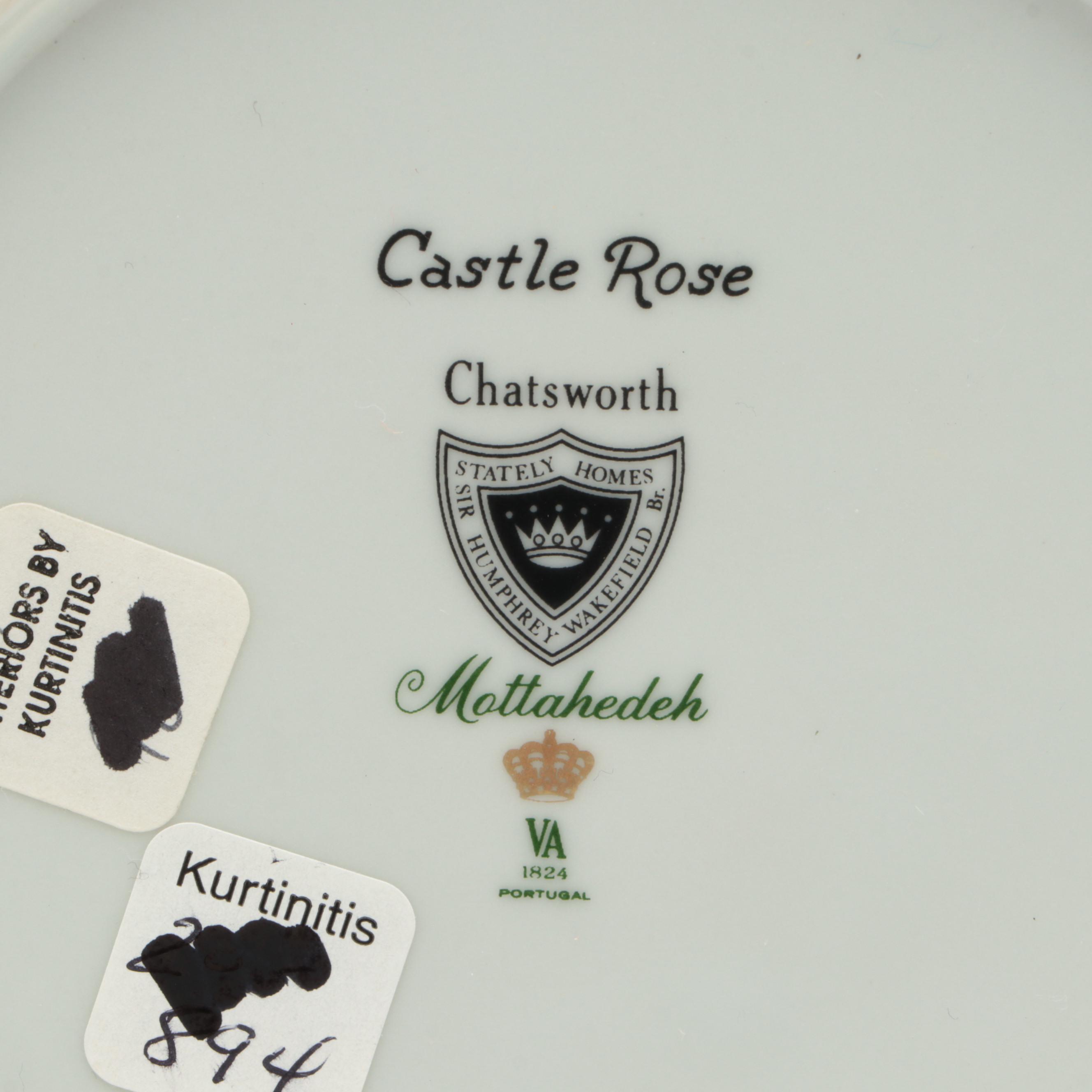 Mottahedeh Williamsburg "Duke of Gloucester" and Chatsworth "Castle Rose" Dishes