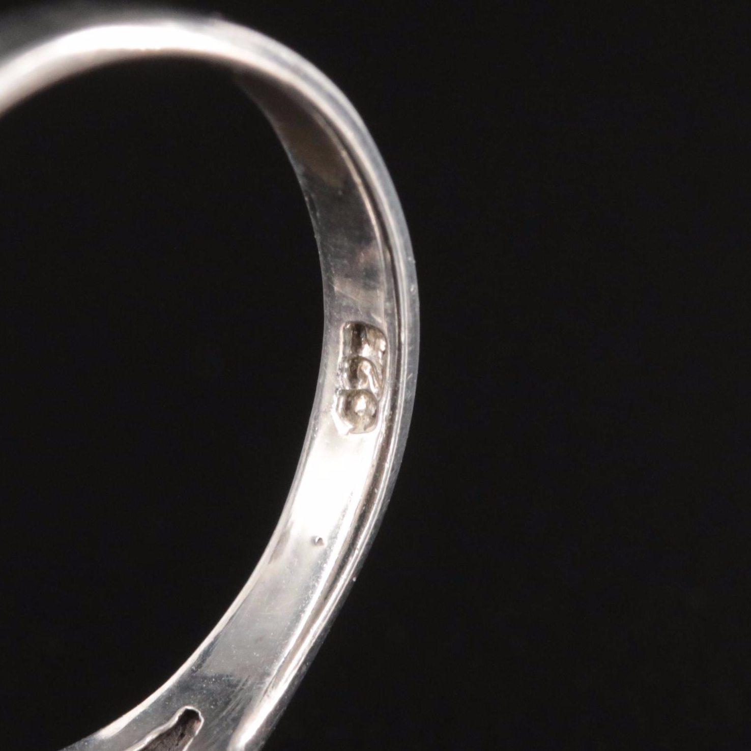 Sterling Faux Onyx Spider Poison Ring