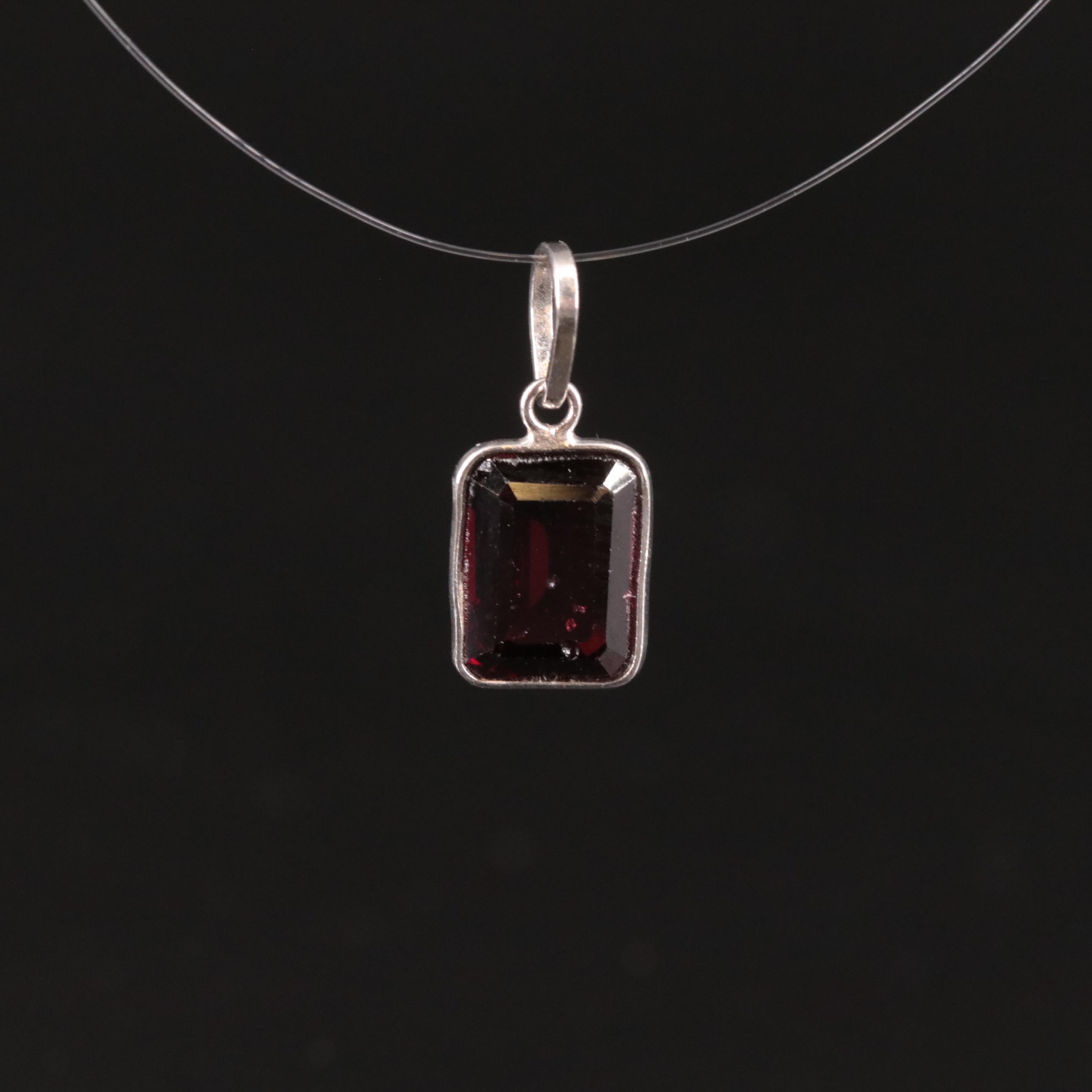 14K Garnet Pendant