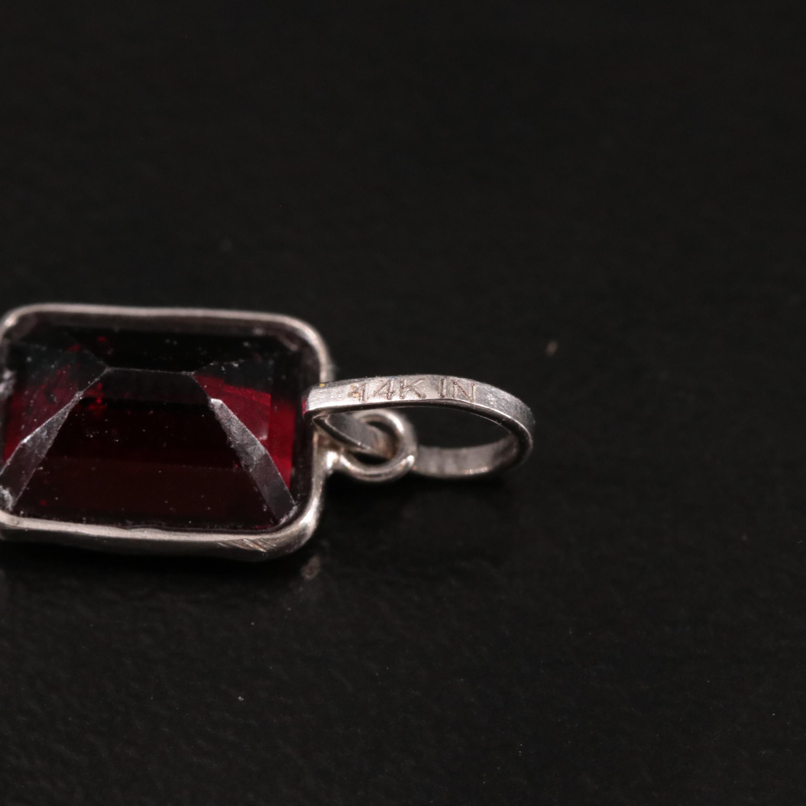 14K Garnet Pendant