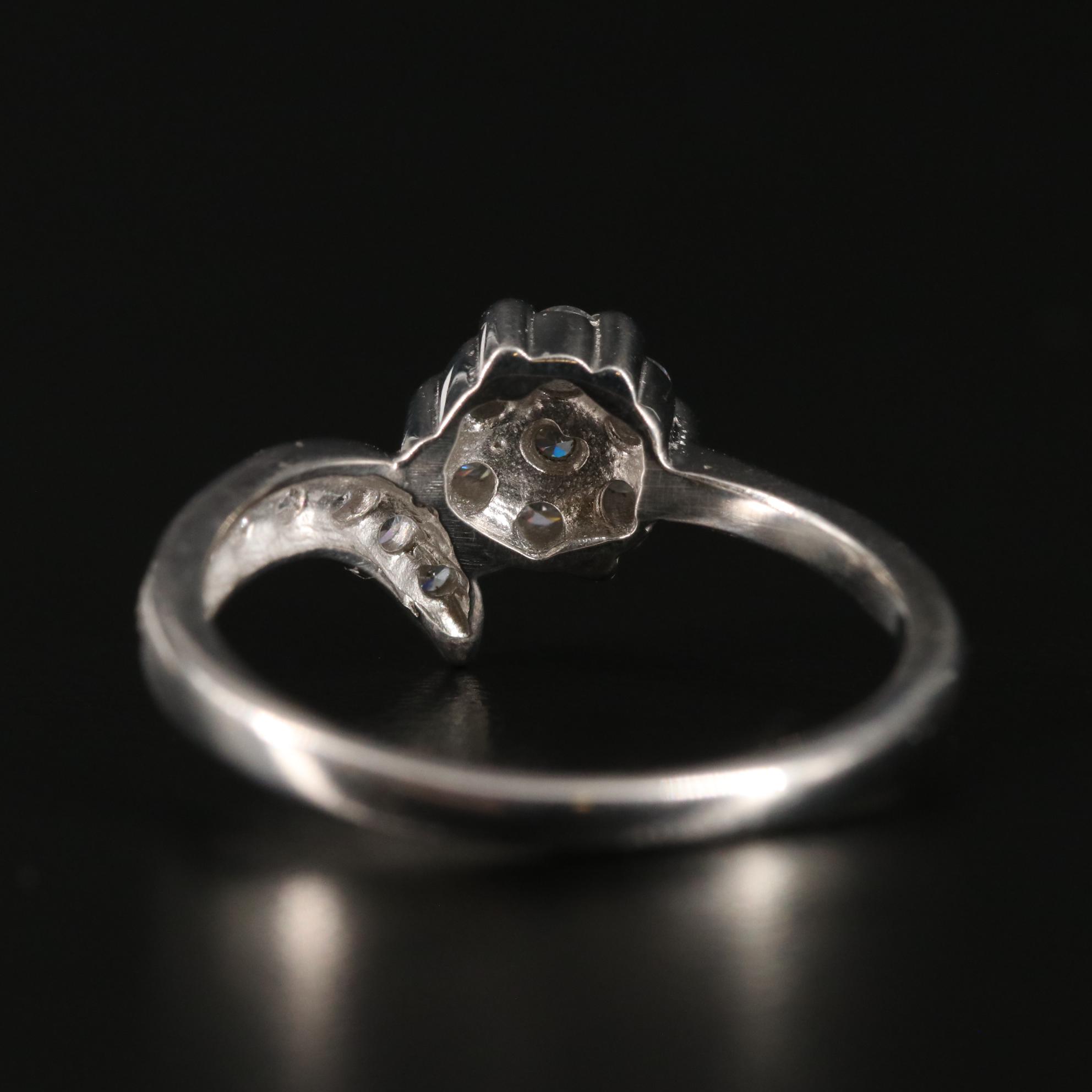 Sterling Cubic Zirconia Cluster Ring
