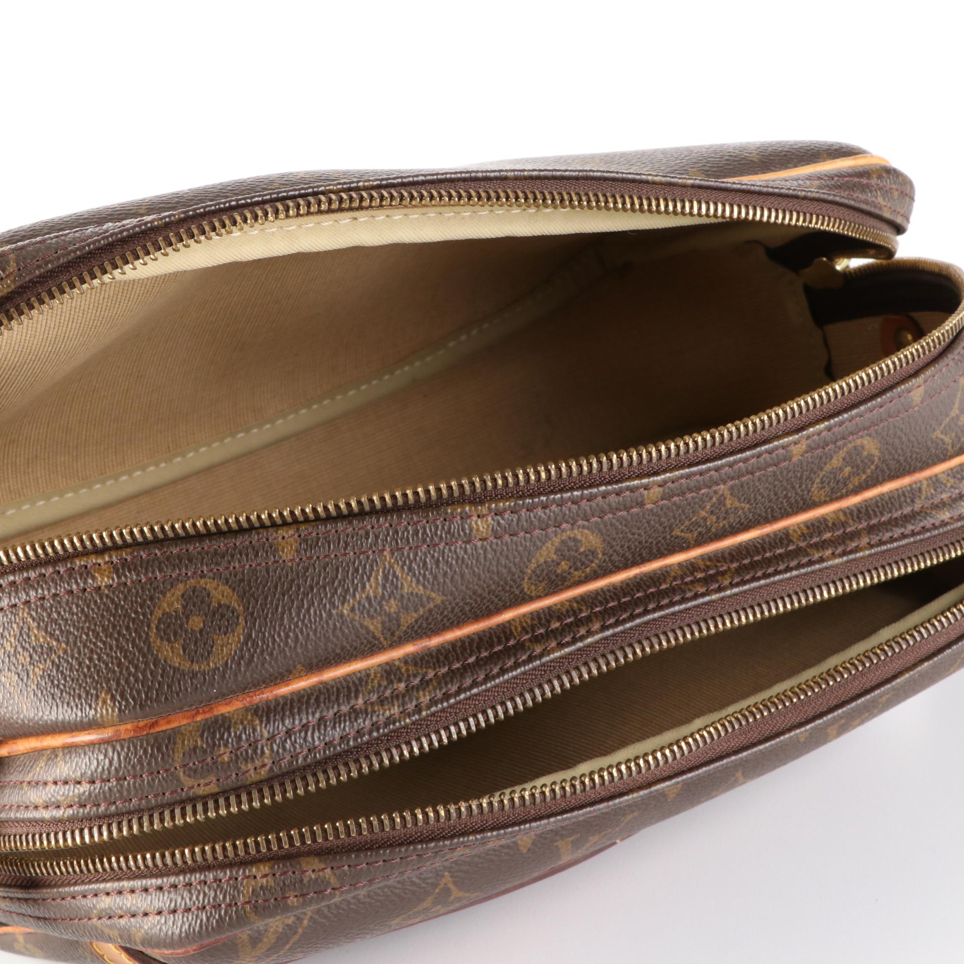 Louis Vuitton Reporter PM Bag in Monogram Canvas and Vachetta Leather