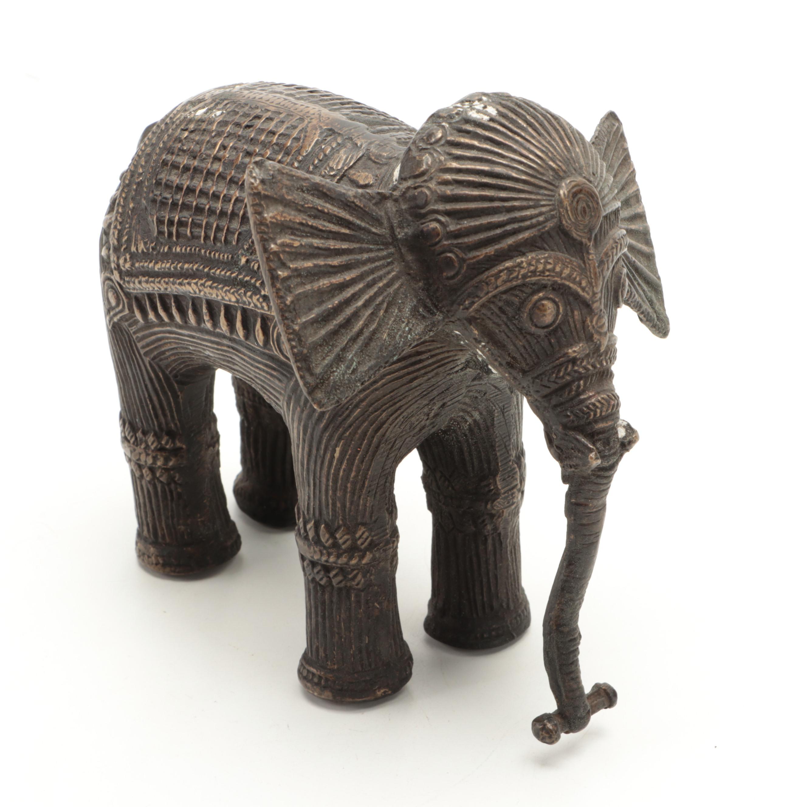 Metal Indian Style and Other Elephant Figurines