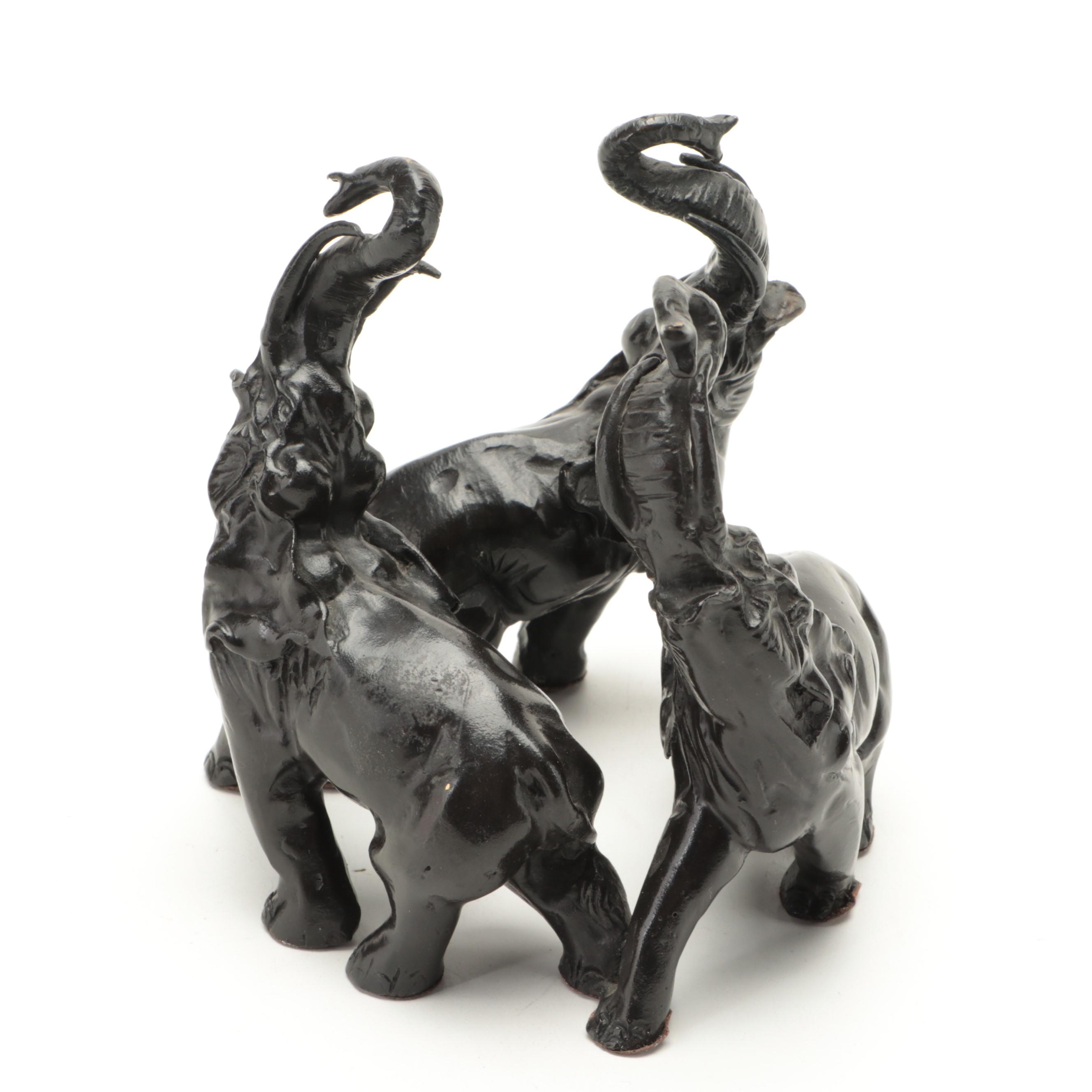Metal Indian Style and Other Elephant Figurines