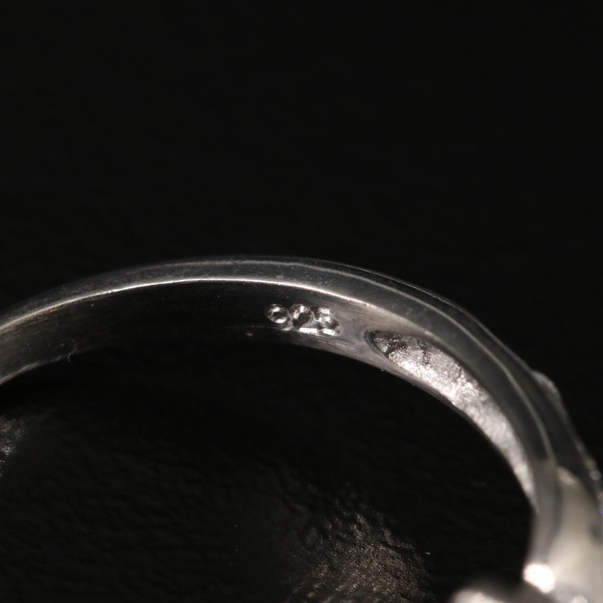 Sterling Cubic Zirconia Cluster Ring