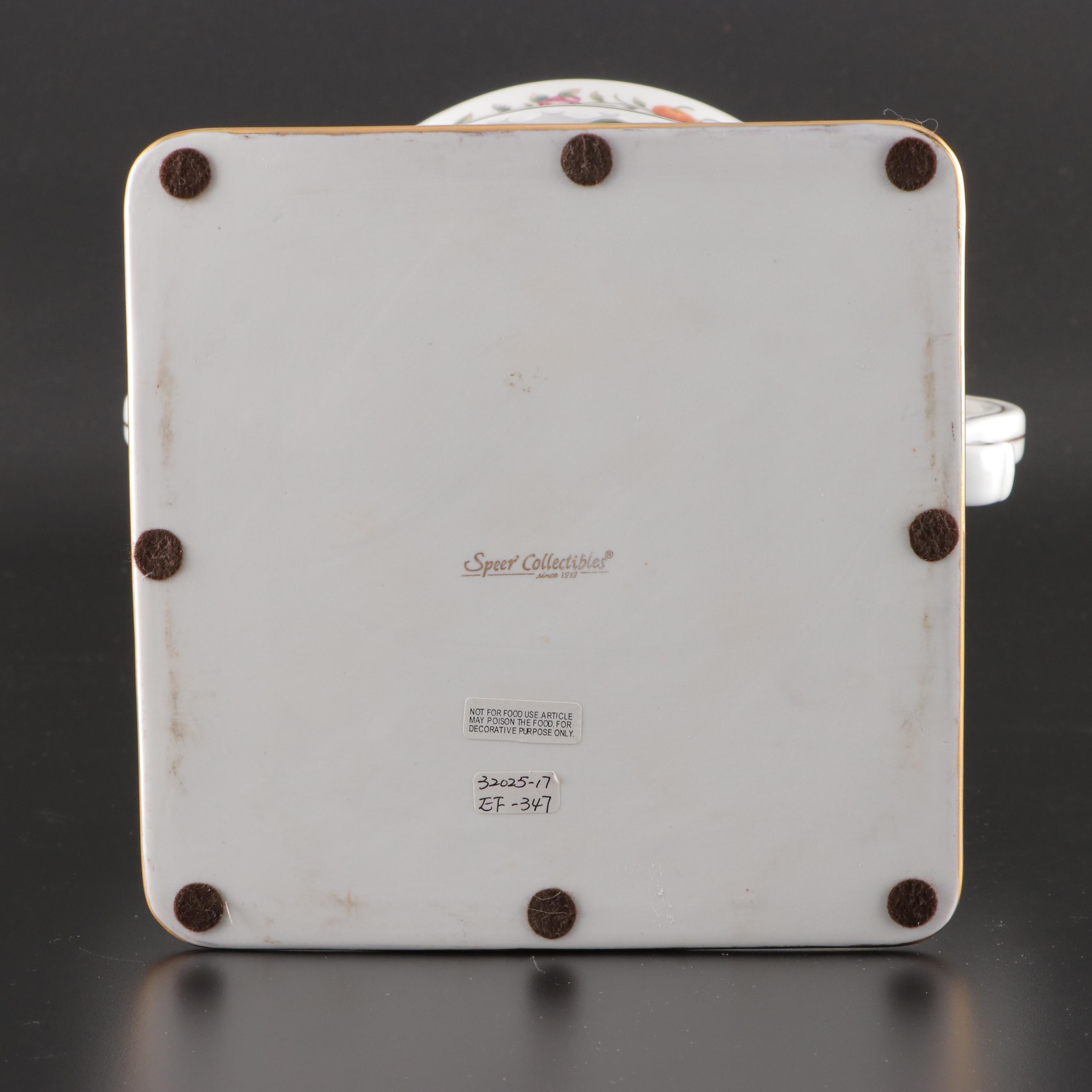 Speer Collectibles Painted Porcelain Lidded Urn