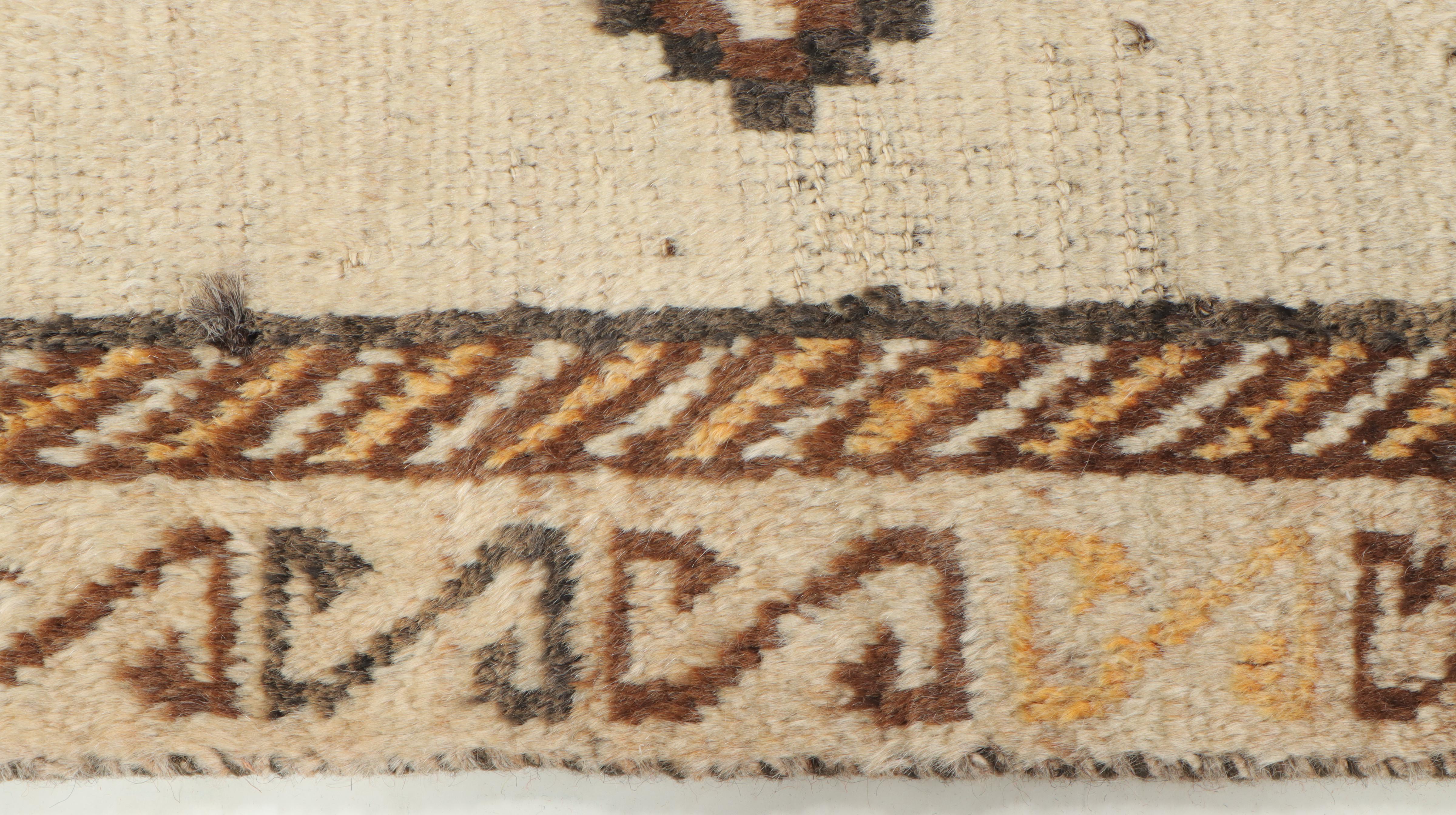 3'5 x 6'3 Hand-Knotted Persian Kurdish Area Rug